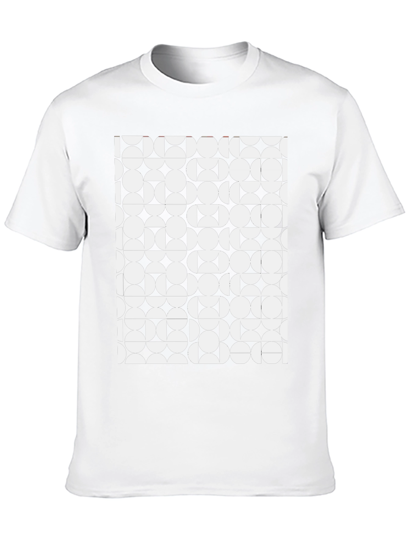 Black Geometric Pattern Black T-Shirt view 10