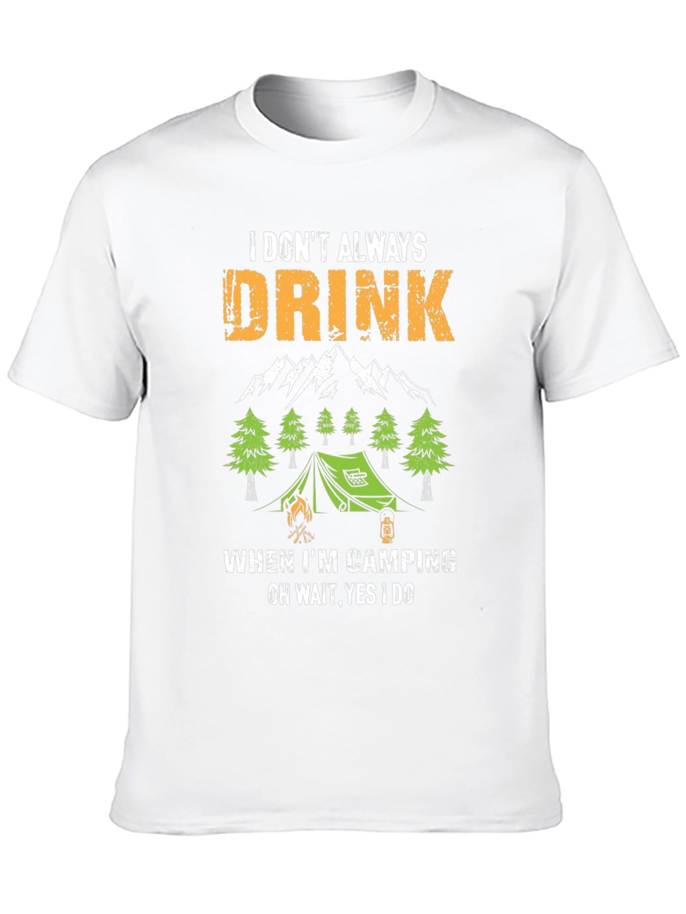 Black Funny Camping & Drinking T-Shirt view 10