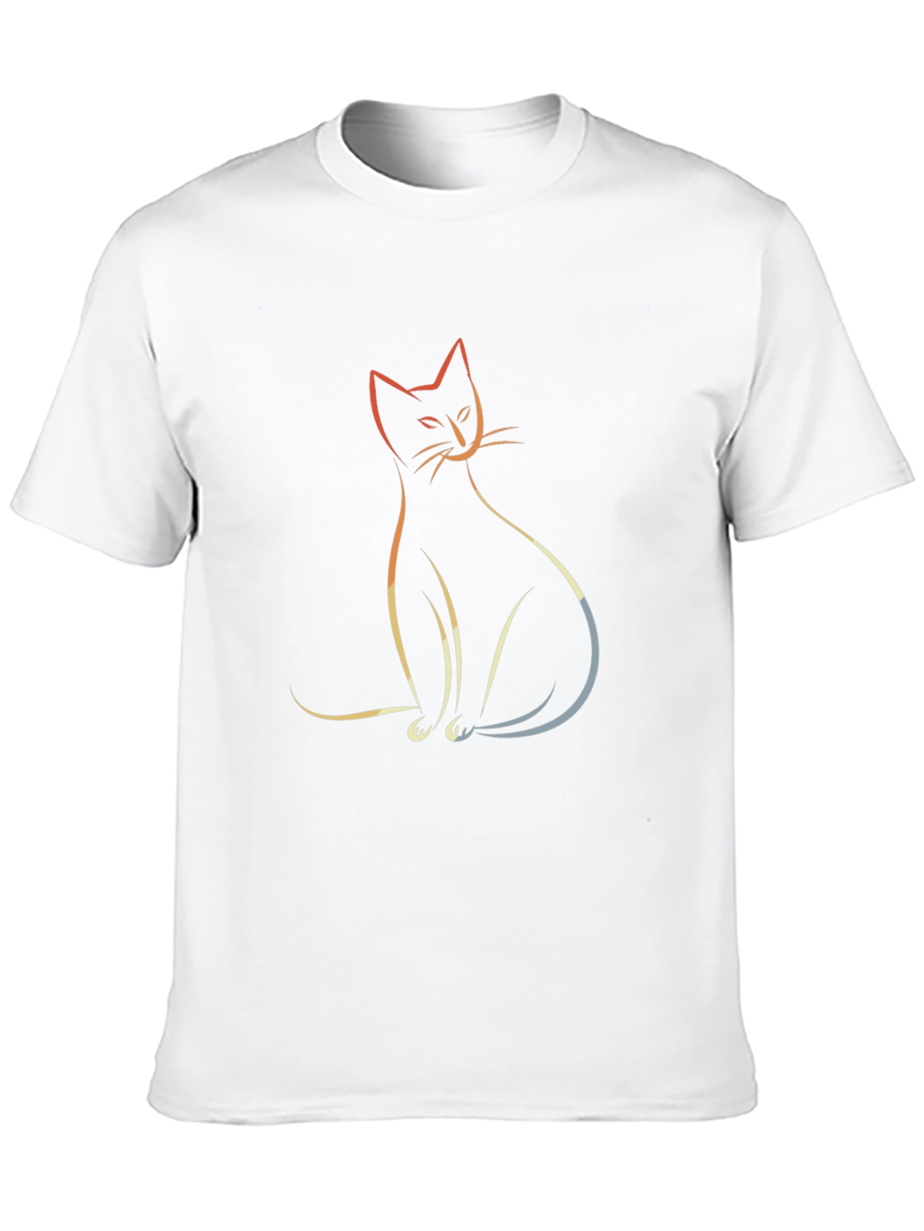 Black Cat Outline Graphic Tee - Stylish & Modern view 10