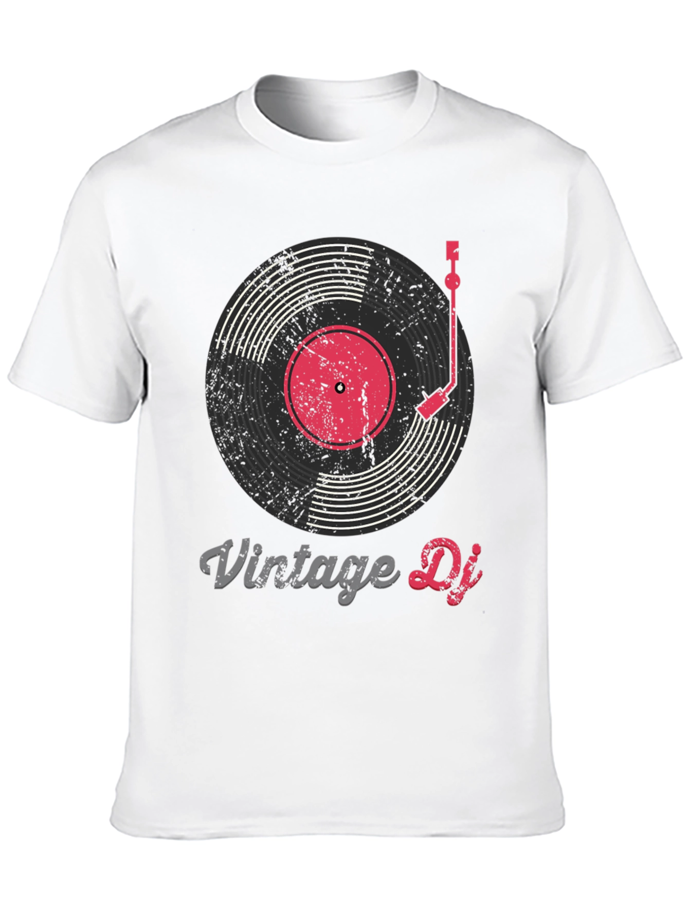 Black Vintage DJ Record Player Graphic Tee view 10