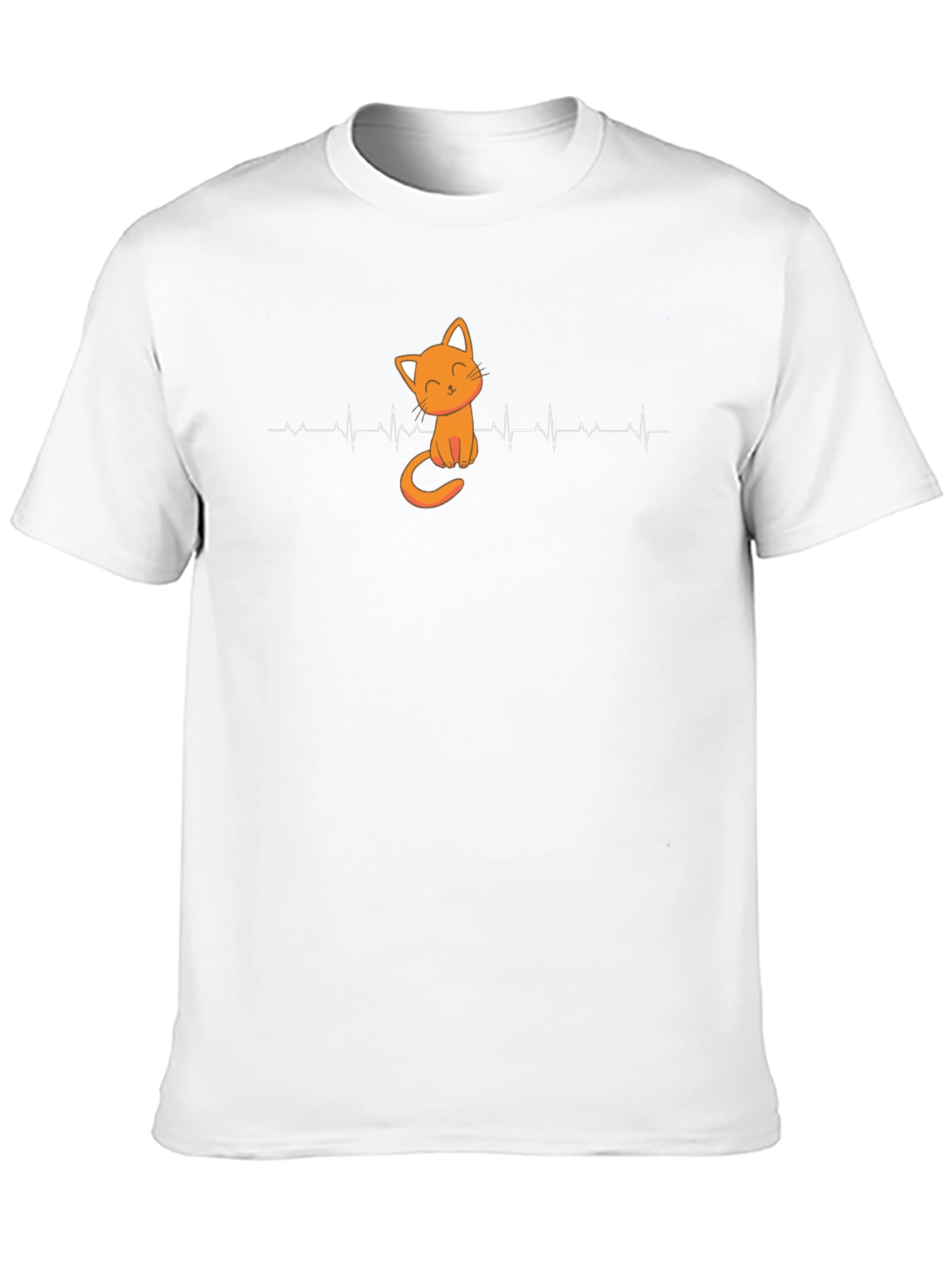 Black Cat Lover Heartbeat T-Shirt view 10