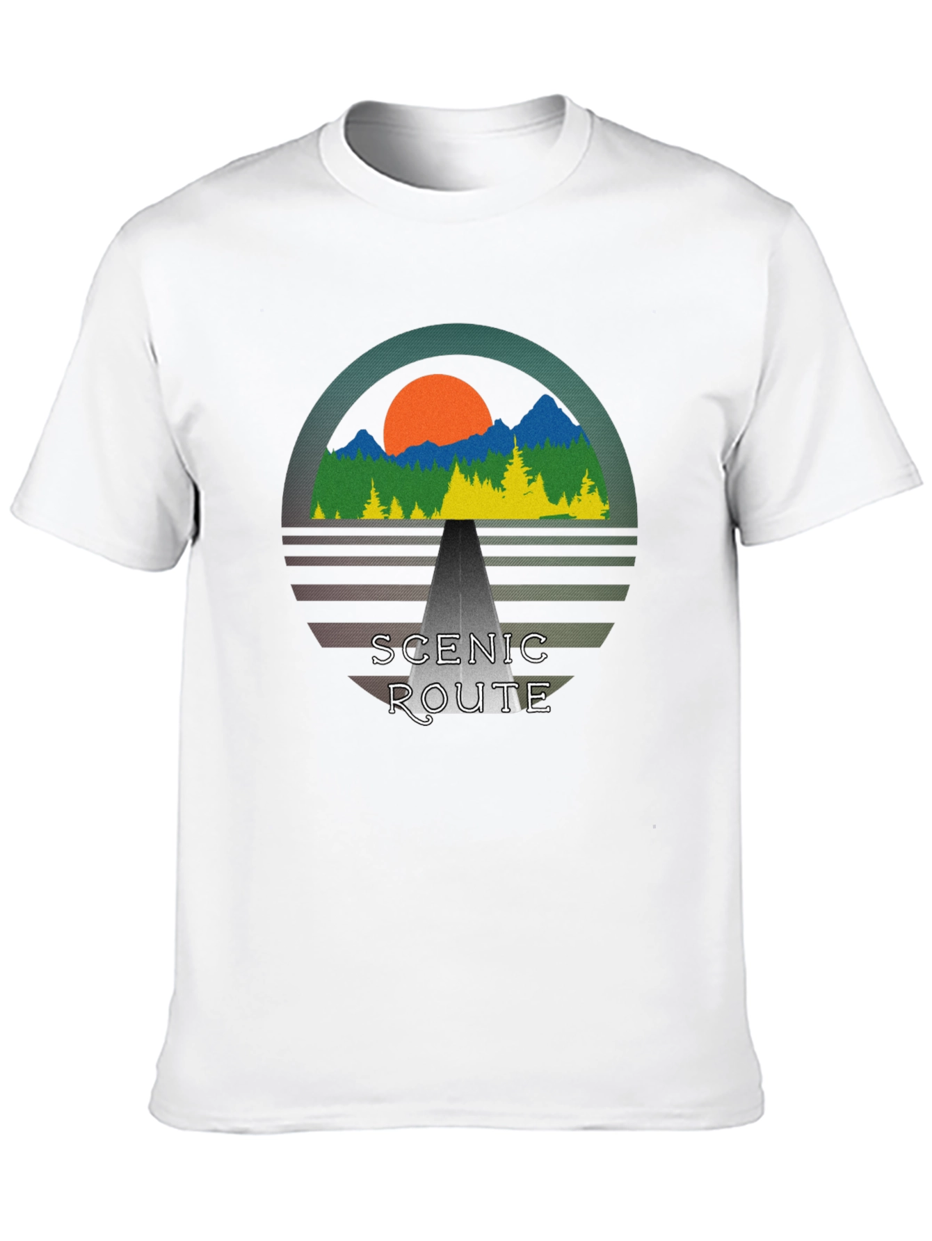 Scenic Route Graphic T-Shirt - Nature Adventure Tee - 10