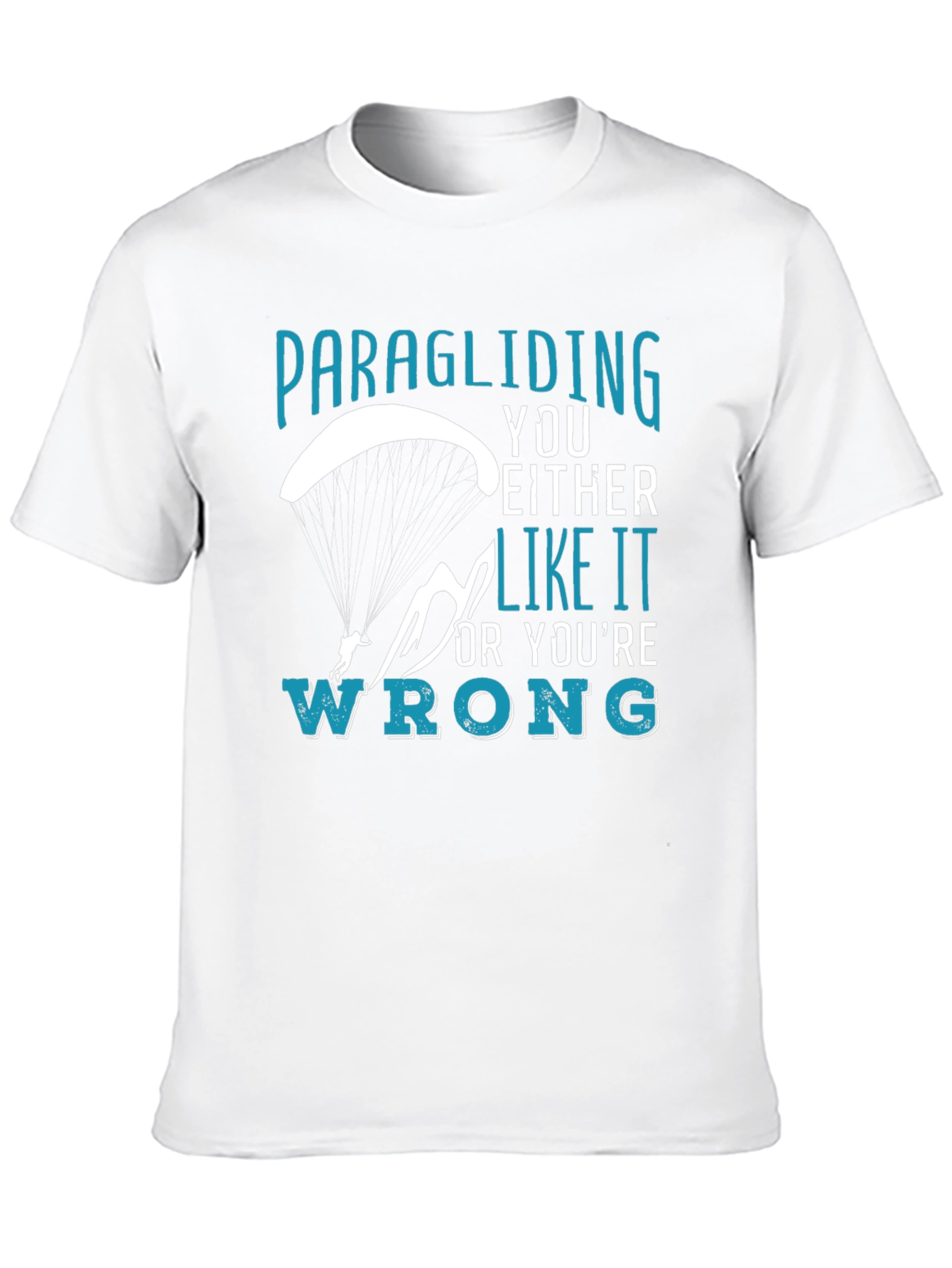 Black Paragliding Enthusiast Graphic Tee view 10