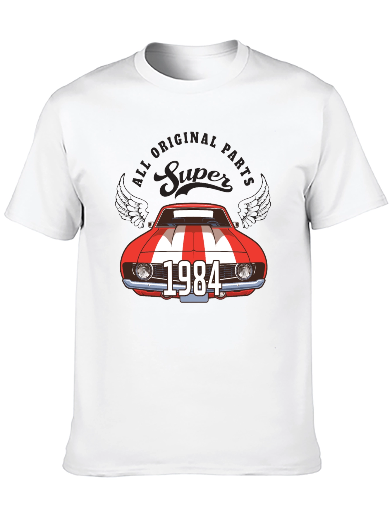 Black Super 1984 Car Graphic Tee view 10