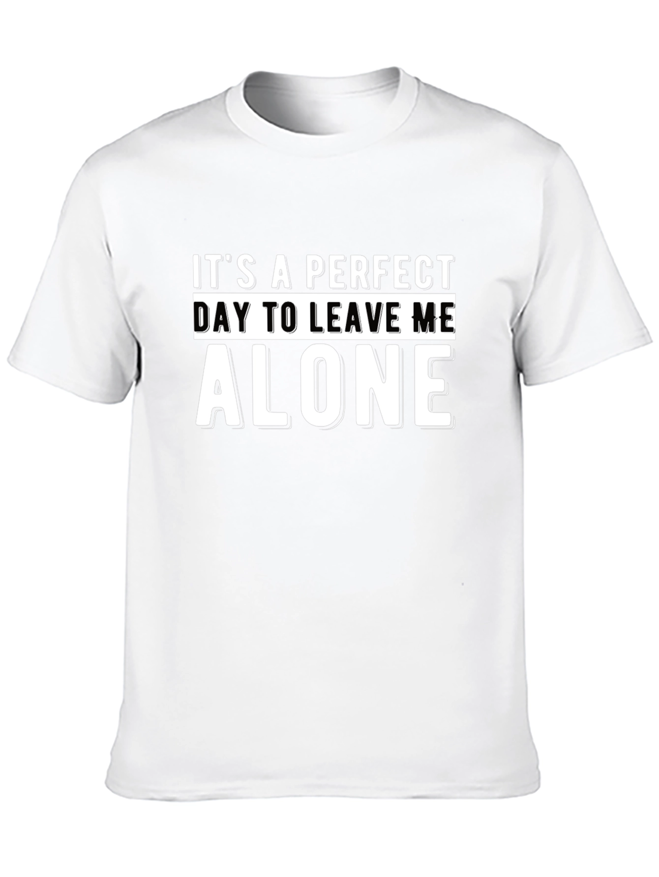 Black Funny Isolation T-Shirt - Leave Me Alone Graphic Tee view 10
