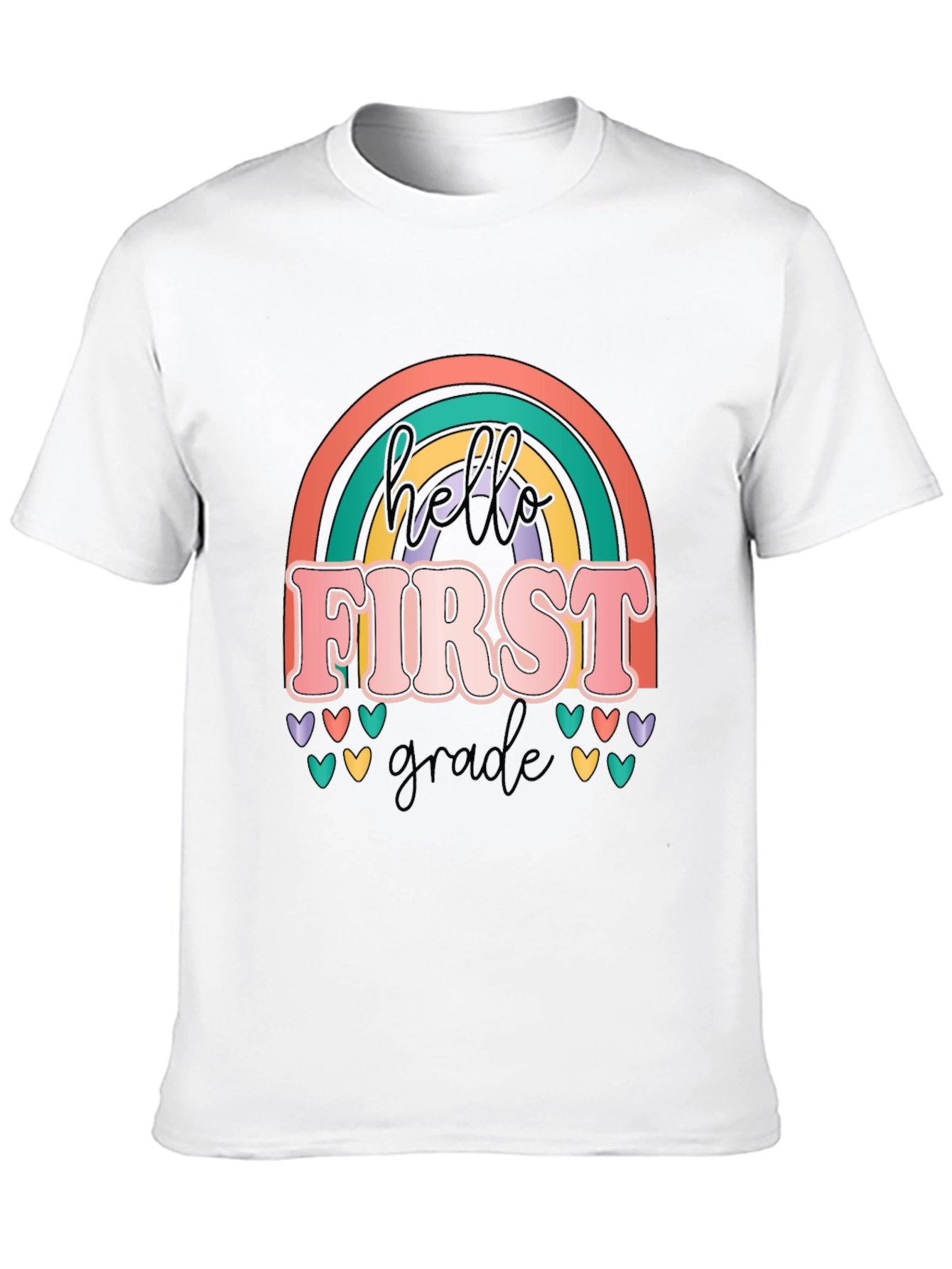 Black Hello First Grade T-Shirt view 10
