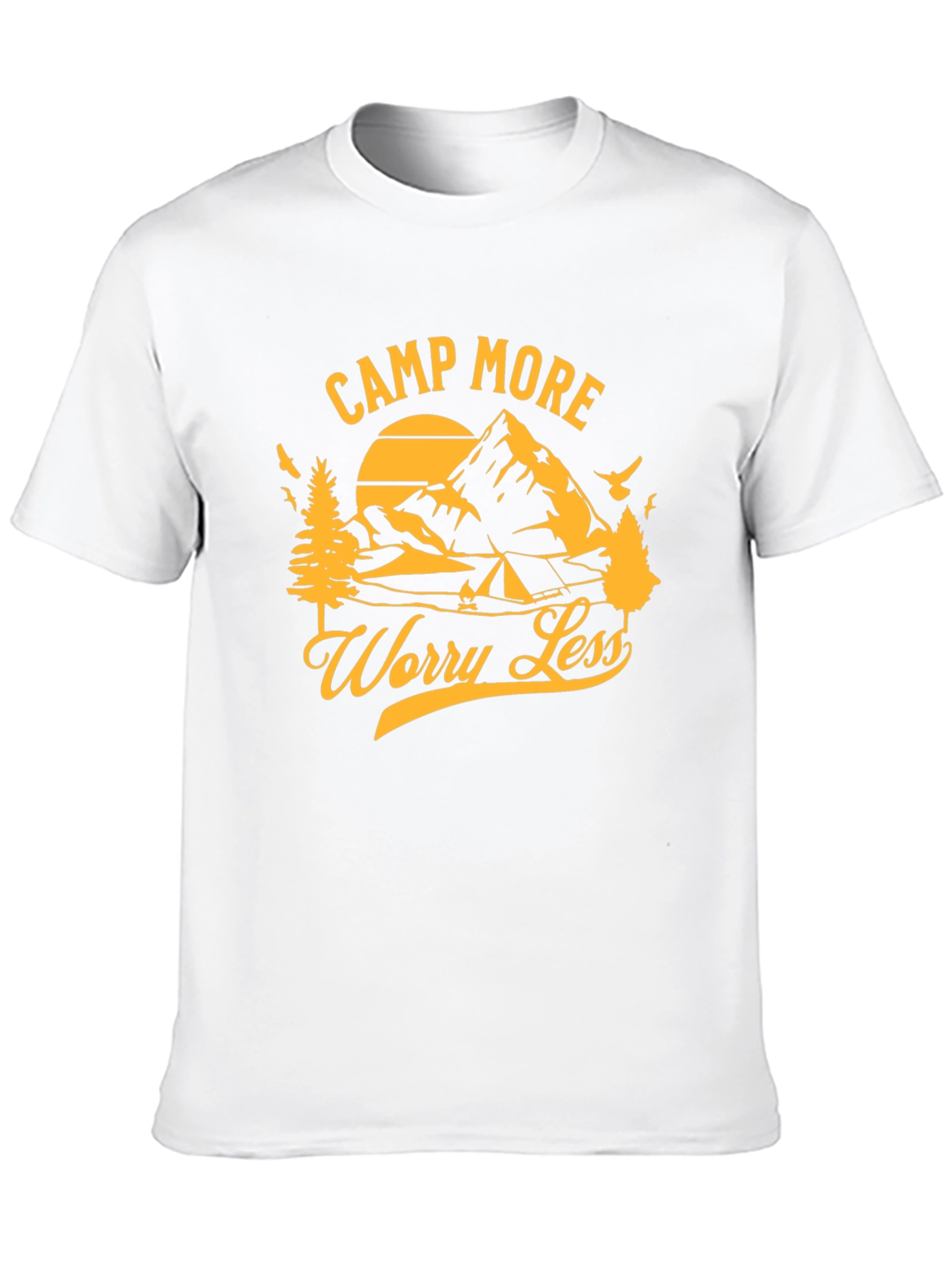 Black Camp More Worry Less Graphic T-Shirt view 10