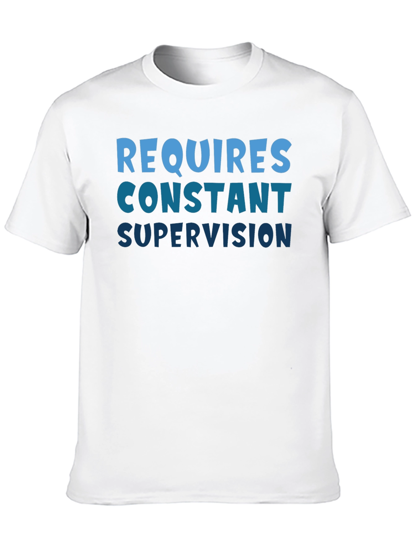 Black Requires Constant Supervision Black T-Shirt view 10