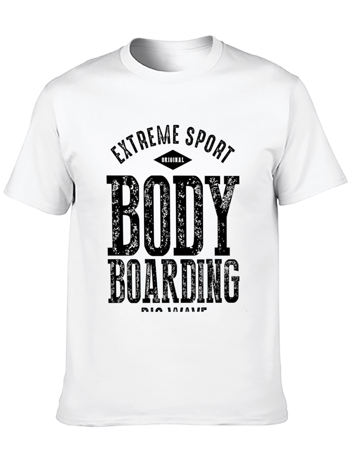 Black Extreme Sport Body Boarding Black T-Shirt view 10