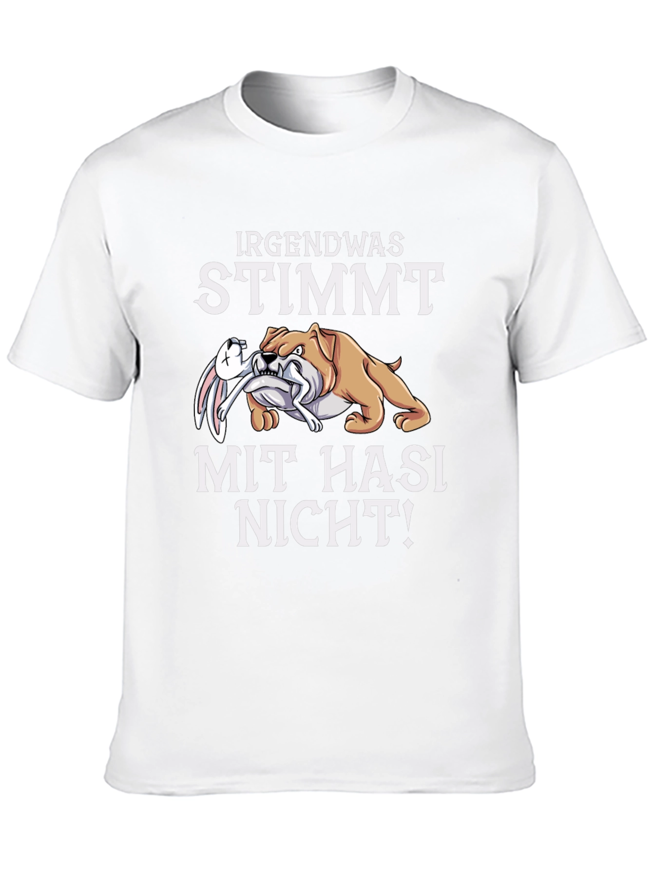 Black Funny Dog & Rabbit Graphic T-Shirt - Black view 10