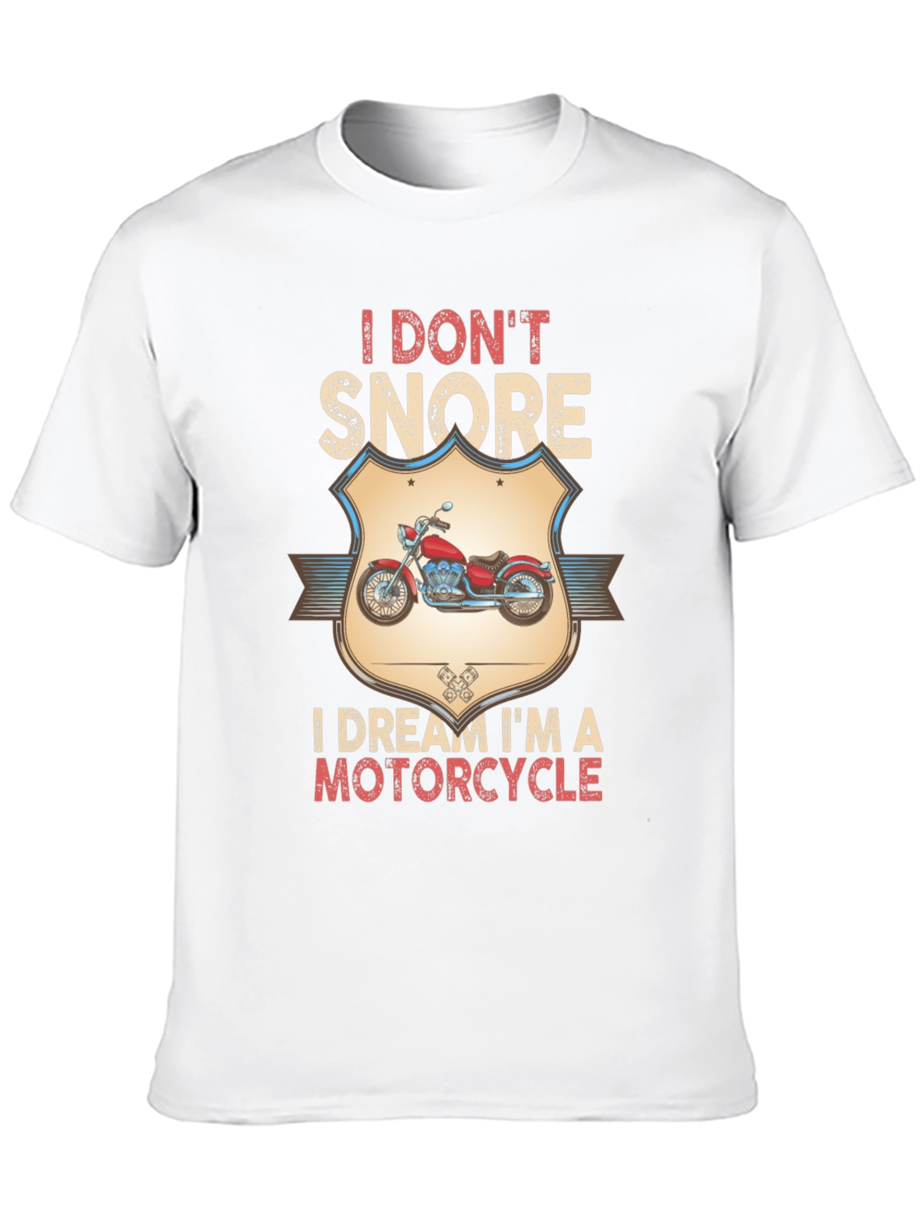 Black I Don't Snore Motorcycle T-Shirt view 10