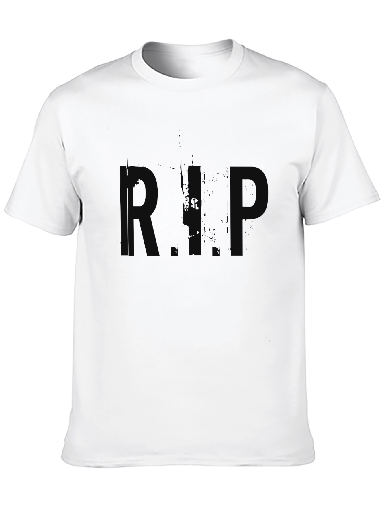Black Black R.I.P. Graphic Print T-Shirt view 10