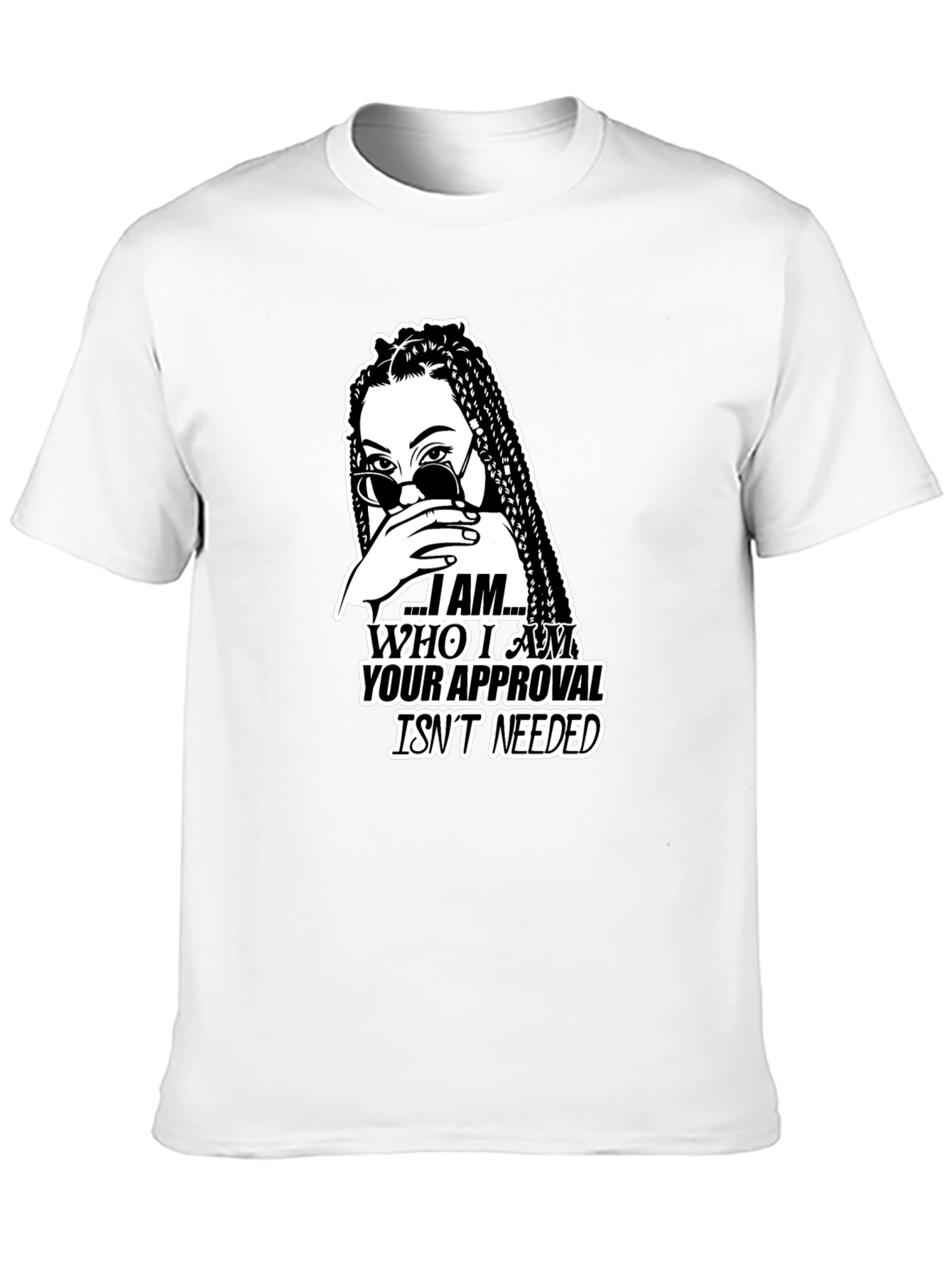 Black I Am Who I Am Graphic Tee view 10