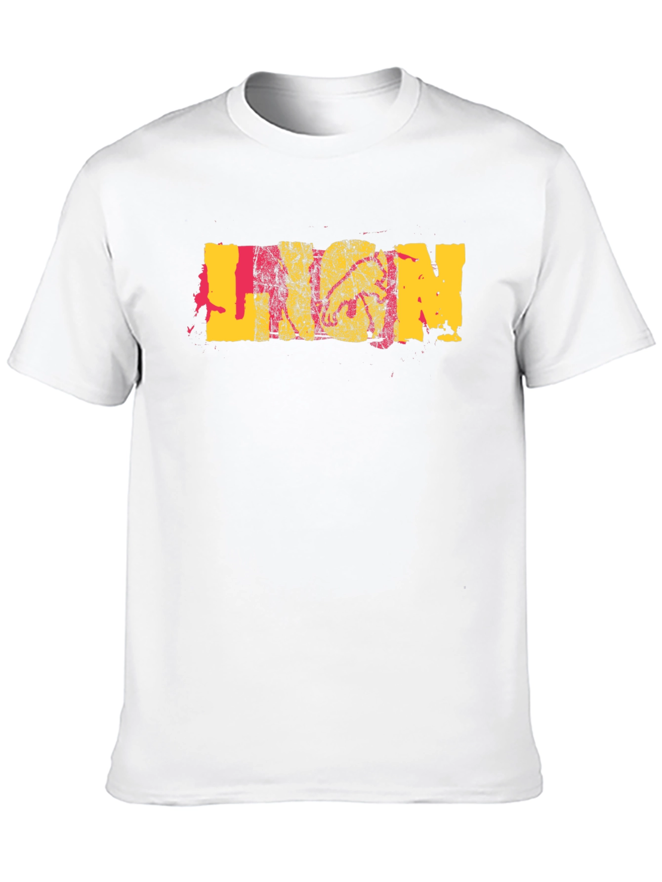 Black Lion Graphic Print Black Cotton T-Shirt view 10