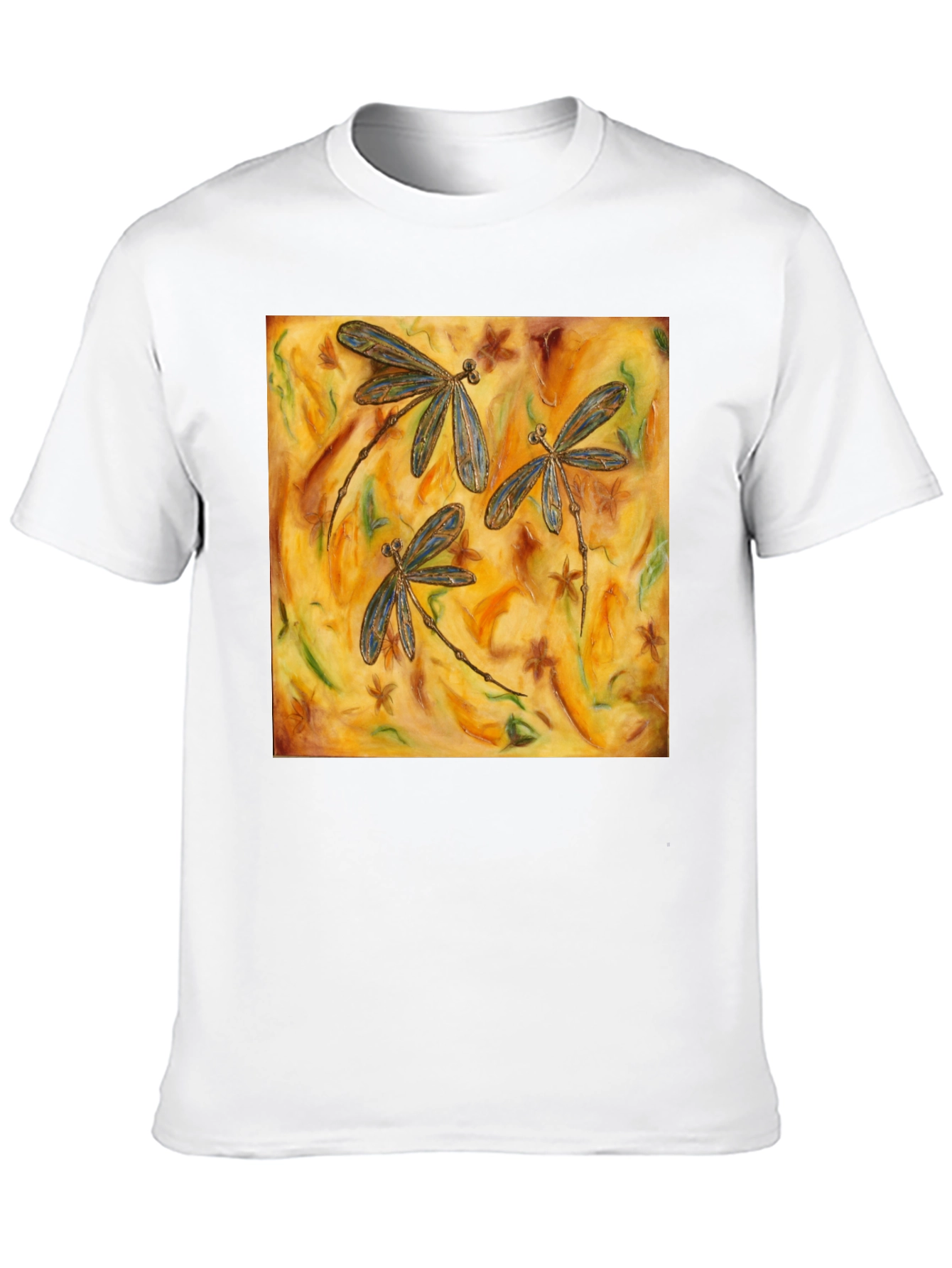 Black Dragonfly Art Print Black T-Shirt view 10