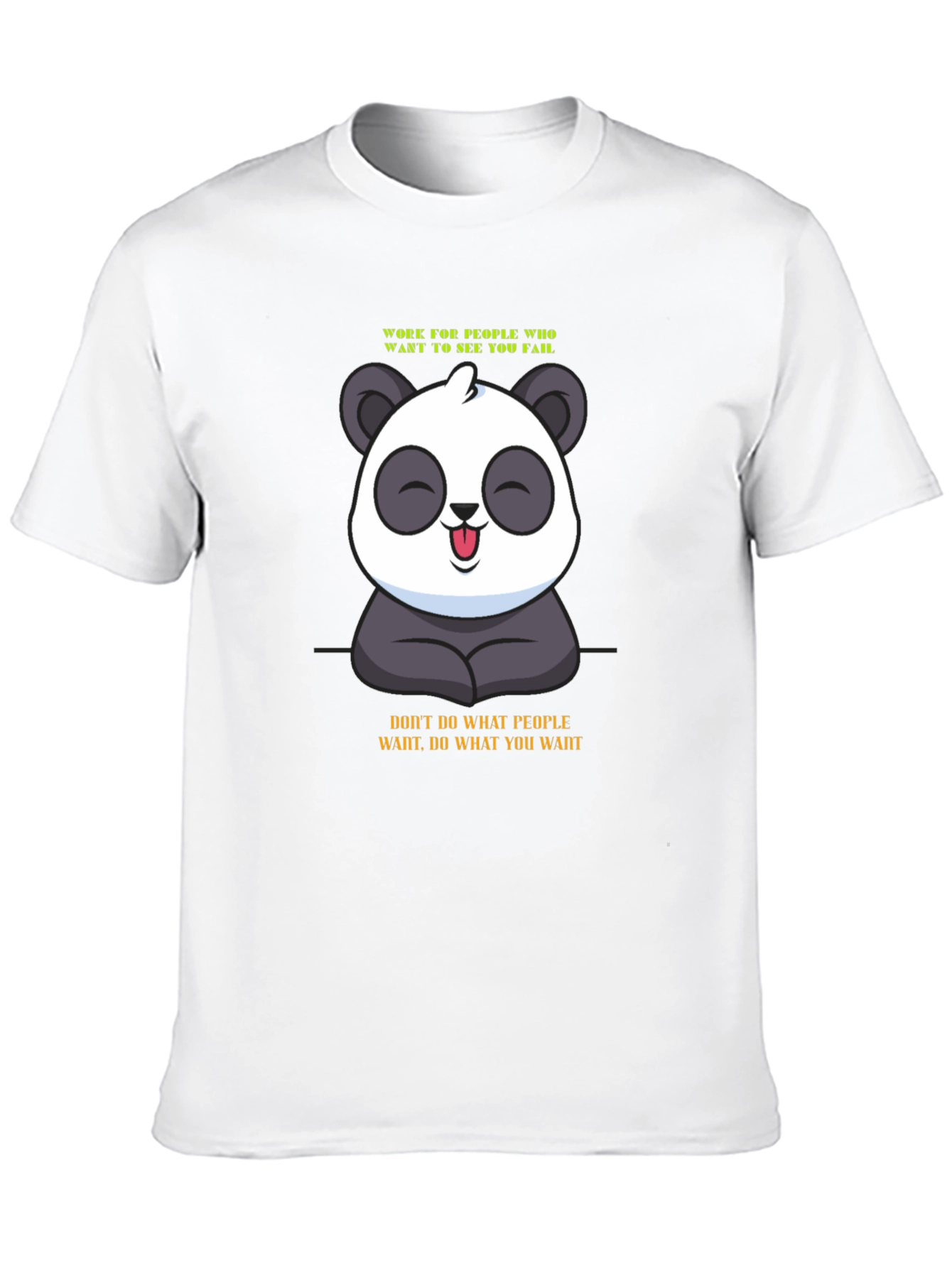 Black Panda Graphic Tee - Motivational Slogan T-Shirt view 10