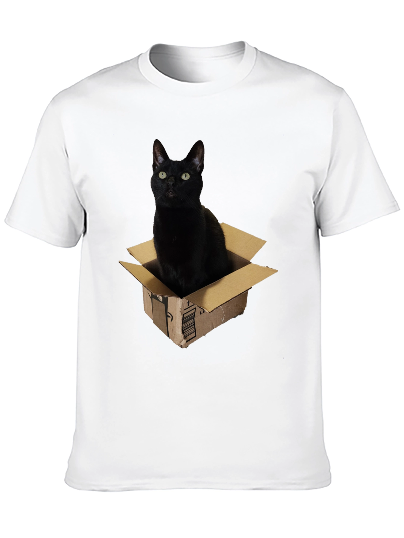 Black Black Cat in Box Graphic T-Shirt view 10