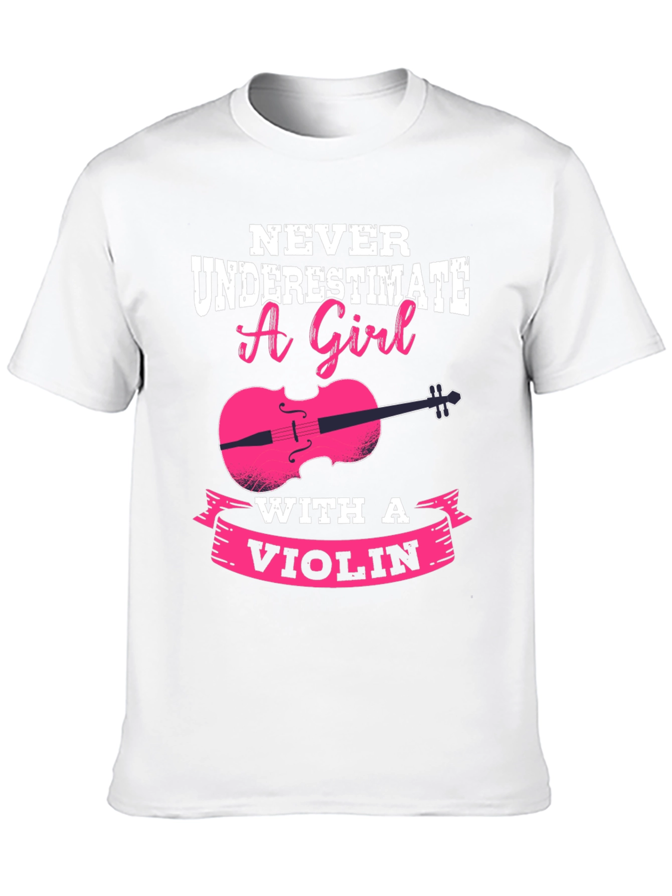 Black Never Underestimate a Girl with a Violin T-Shirt view 10
