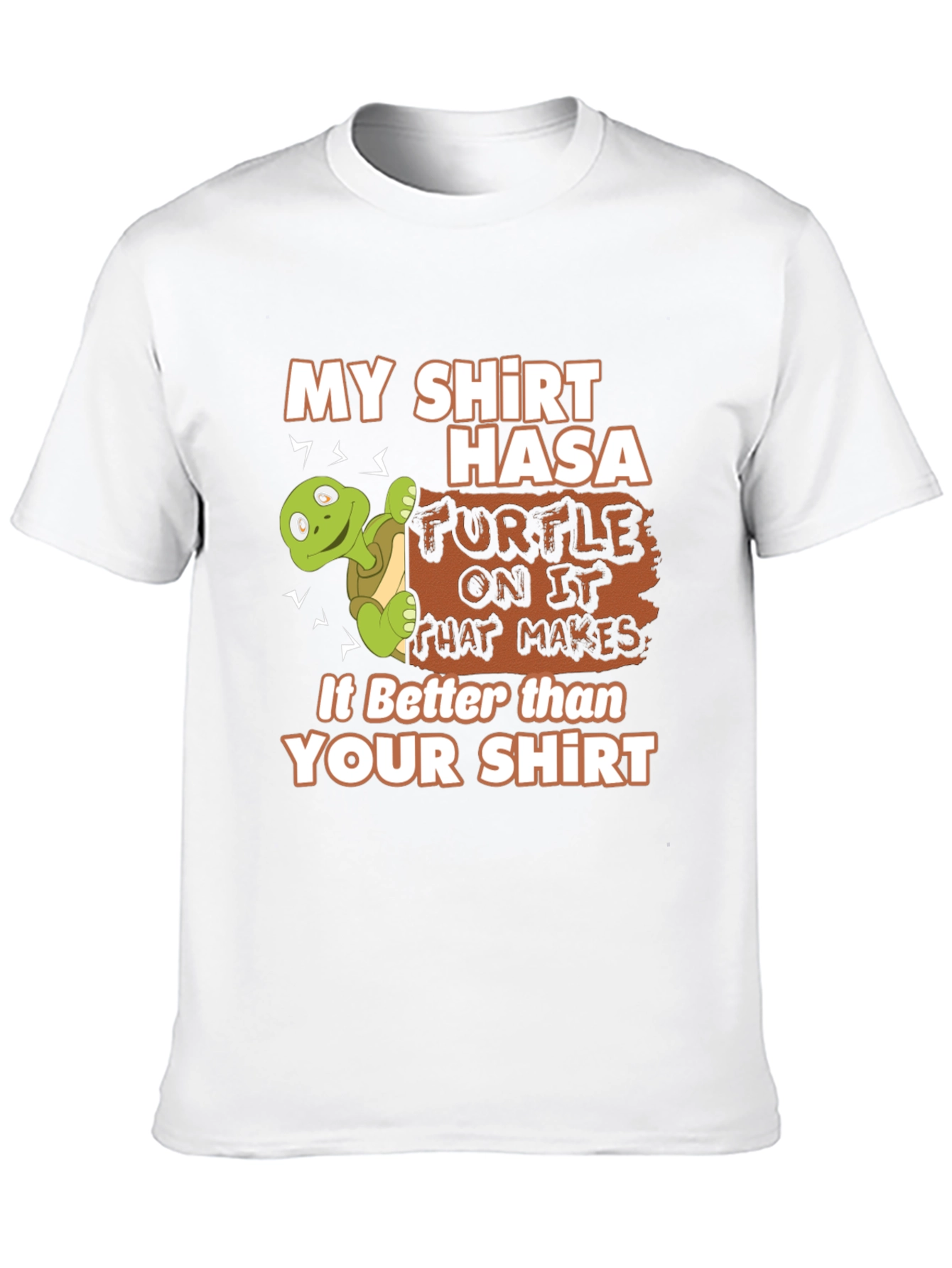 Black Funny Turtle Graphic Tee - My Shirt is Better view 10