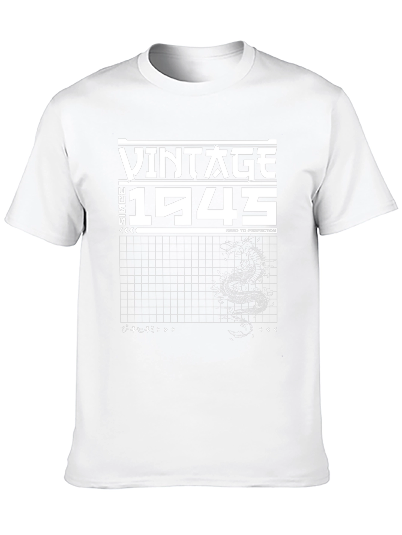 Black Vintage 1945 Aged to Perfection Black Graphic Tee view 10