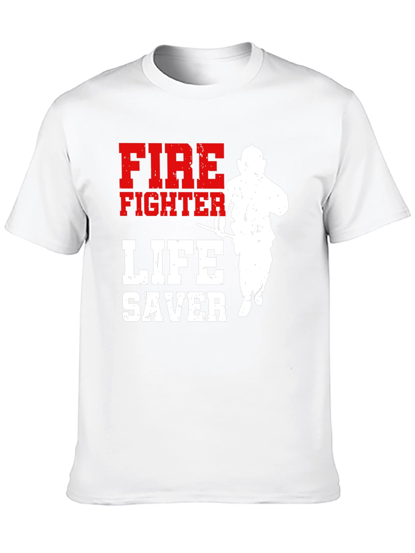 Black Firefighter Lifesaver Graphic T-Shirt view 10