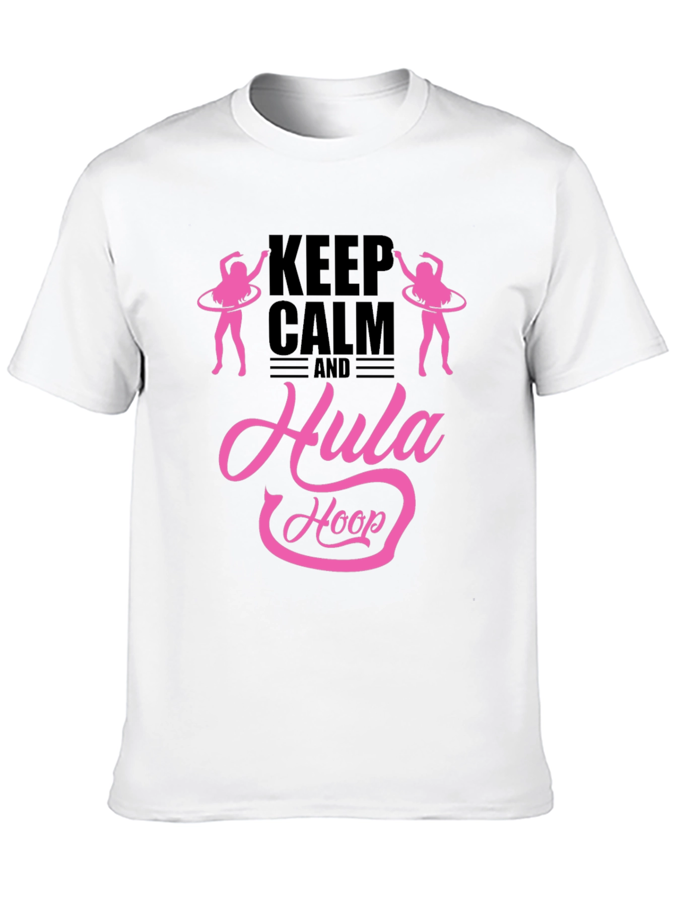 Black Keep Calm and Hula Hoop Black T-Shirt view 10