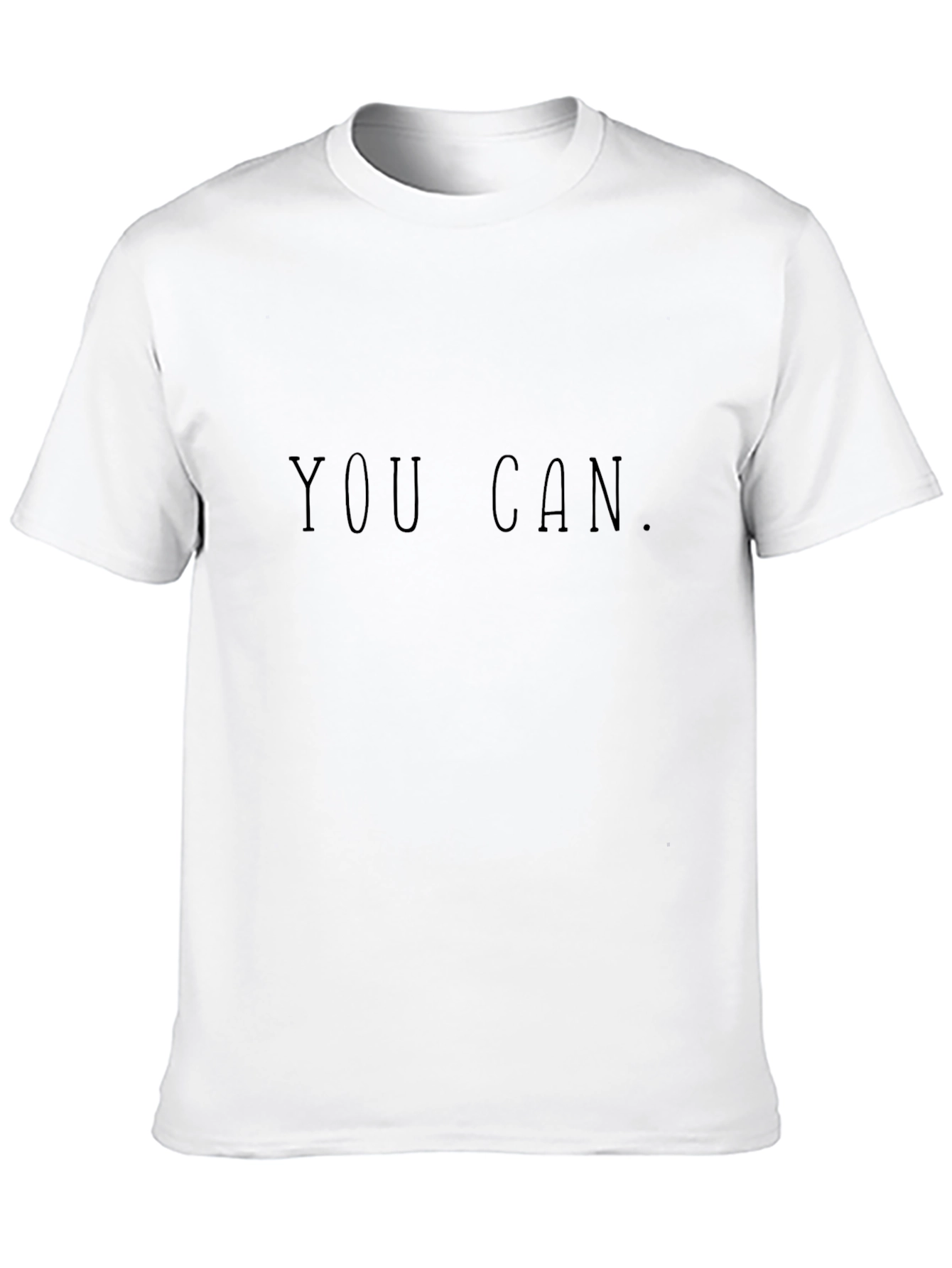 Black Motivational "You Can" Black T-Shirt view 10