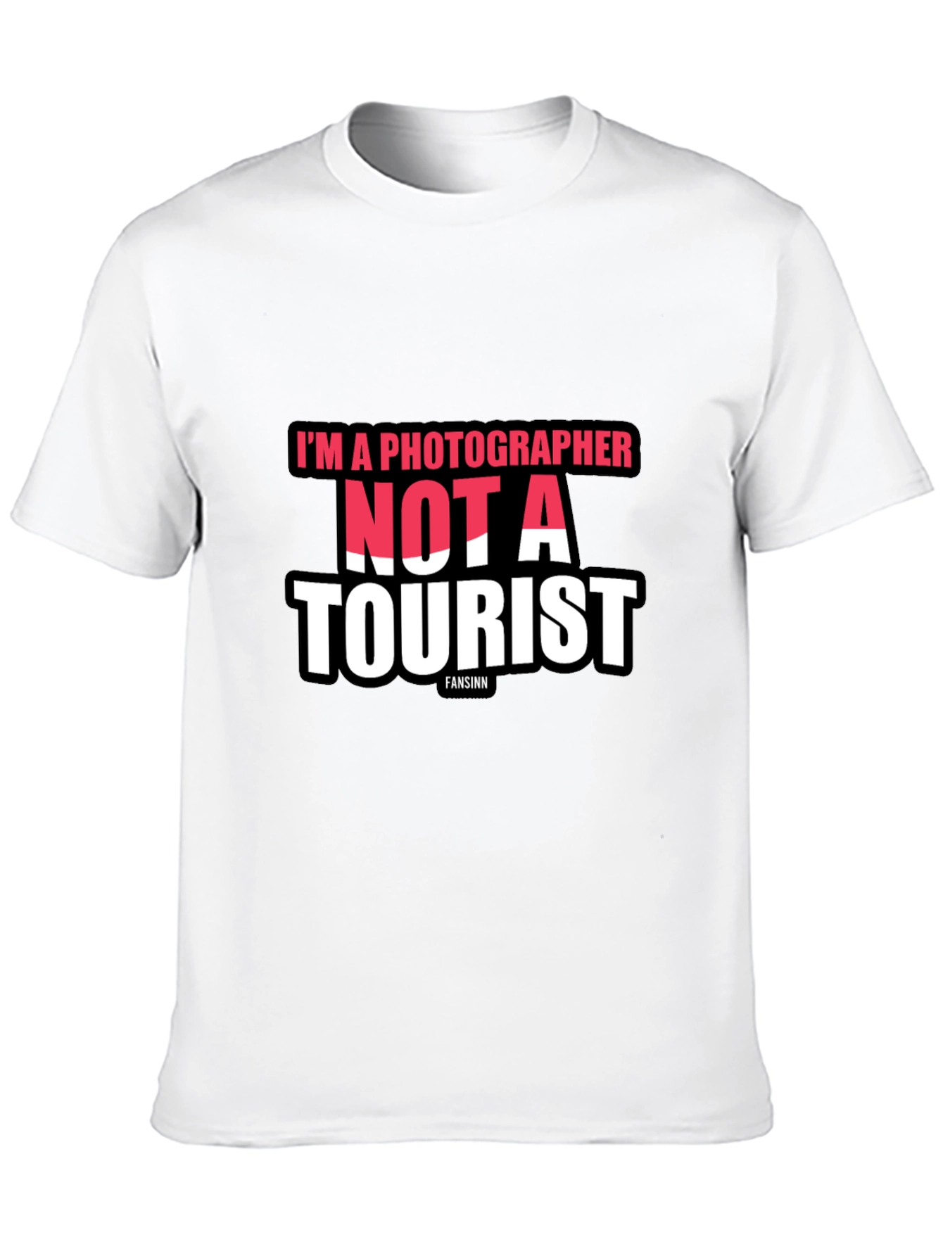 Black I'm a Photographer Not a Tourist Black T-Shirt view 10