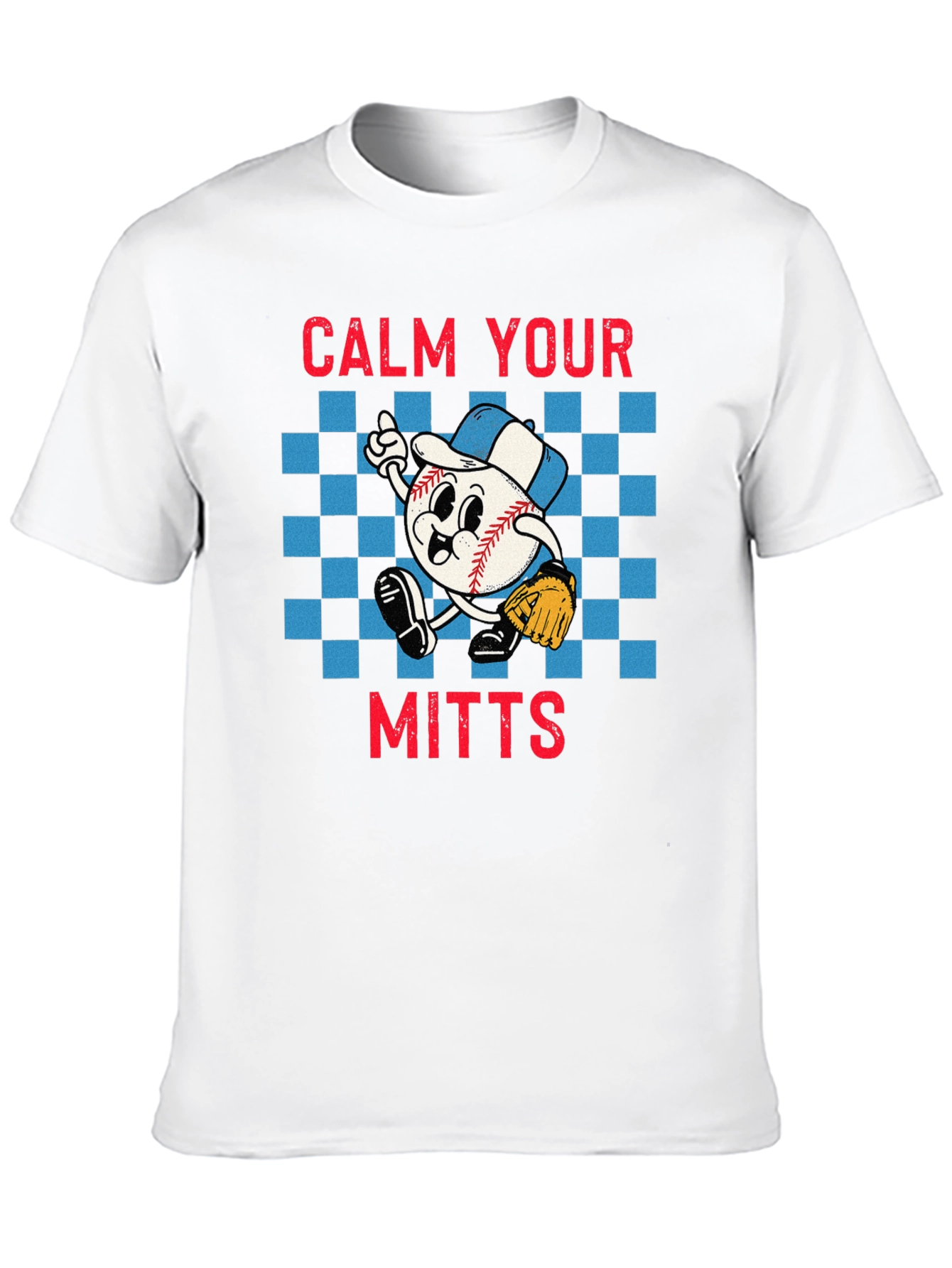Black Calm Your Mitts Baseball Graphic T-Shirt view 10