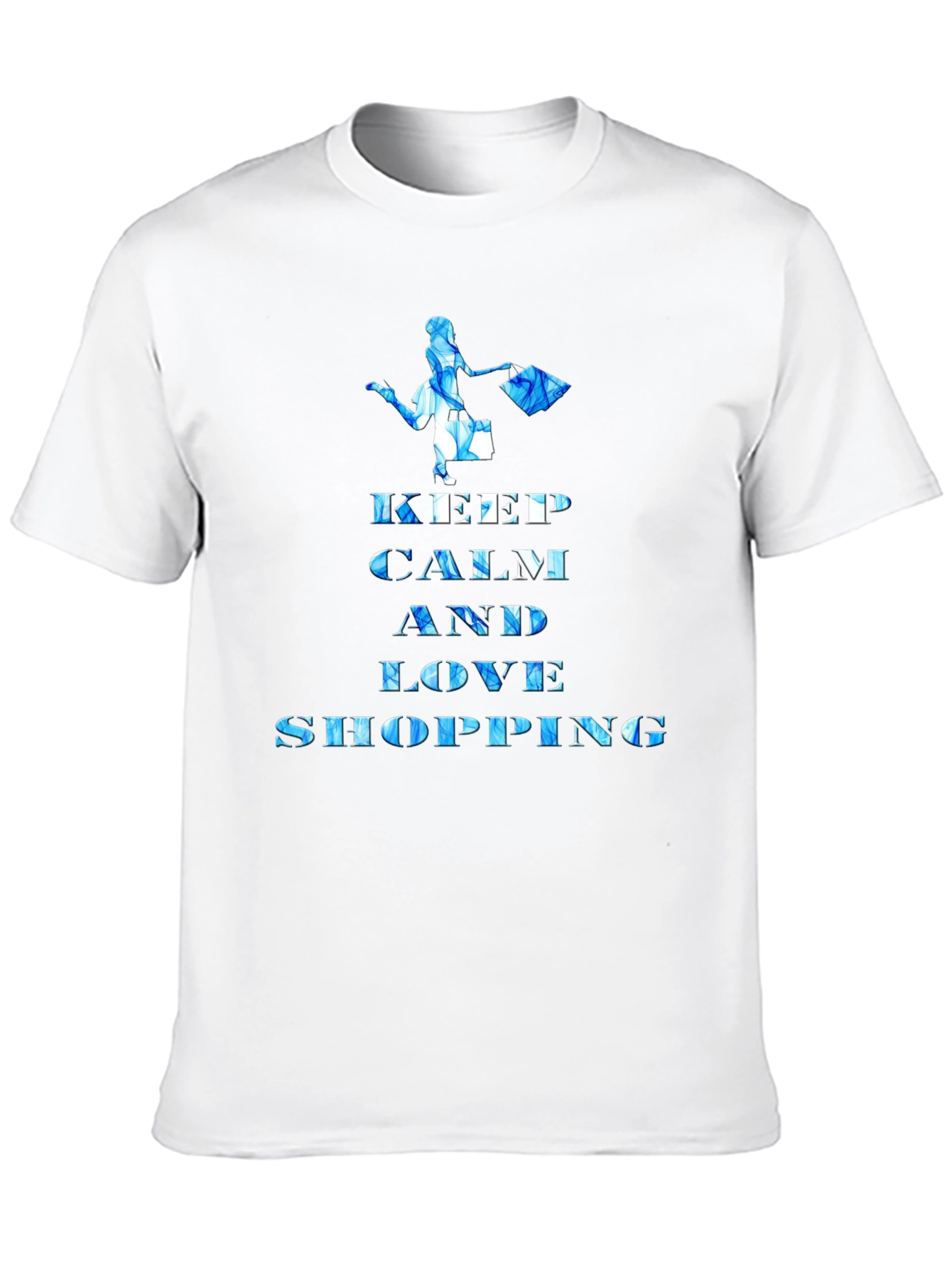 Keep Calm and Love Shopping Black T-Shirt - 10