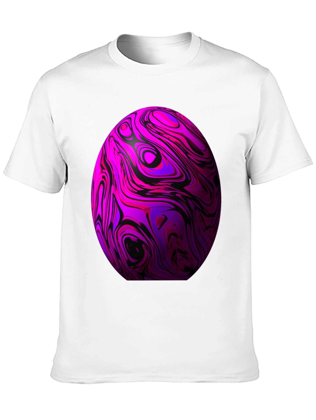 Black Abstract Swirl Sphere Graphic Tee view 10