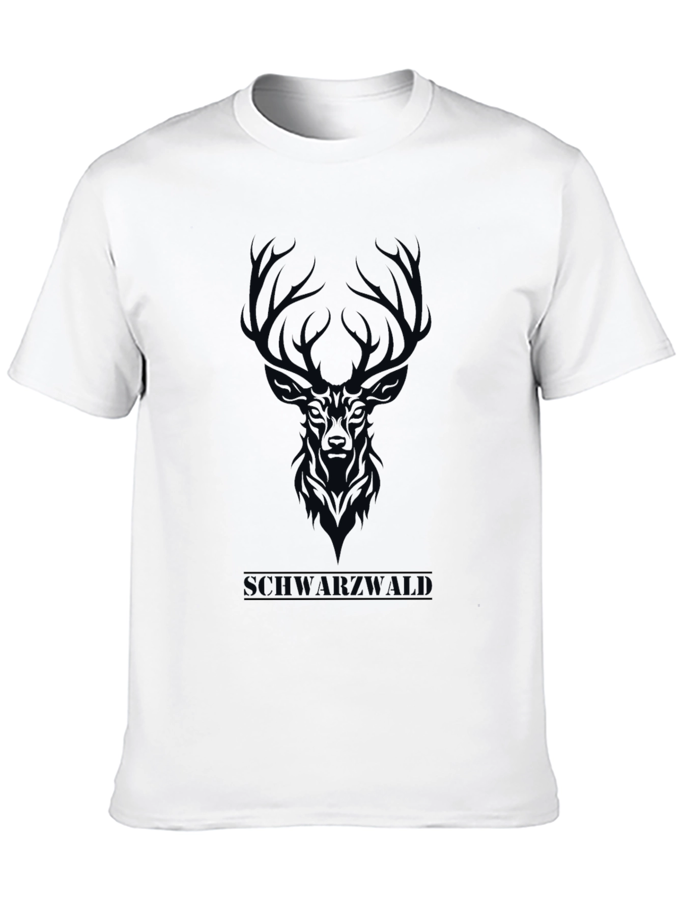 Black Stag Graphic Print Crew Neck T-Shirt view 10