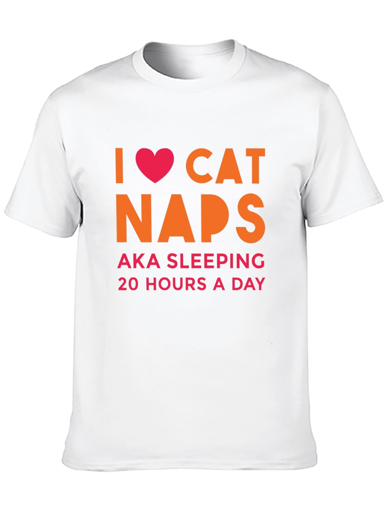 Black I Heart Cat Naps T-Shirt -  AKA Sleeping 20 Hours view 10