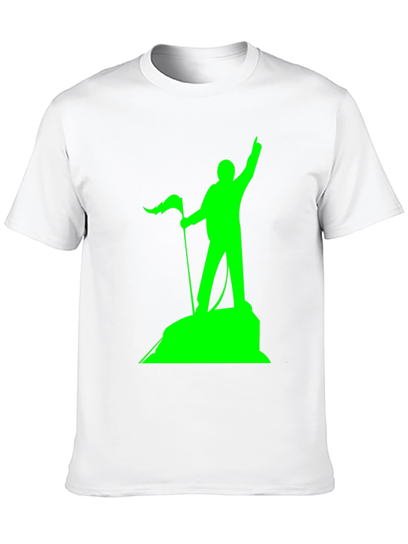 Black Peak Performance T-Shirt - Black with Green Graphic view 10