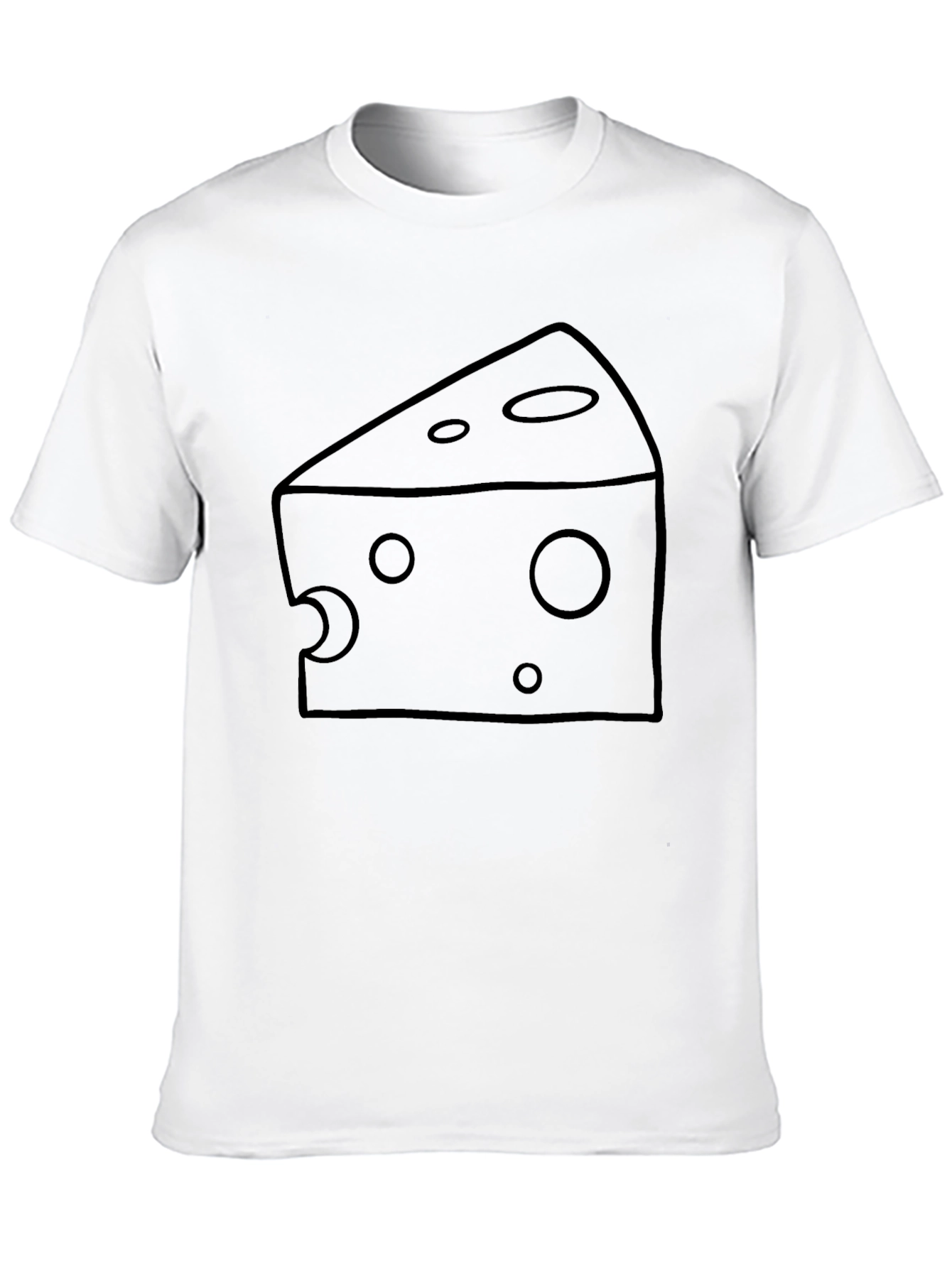 Black Cheese Graphic Tee - Black Cotton Blend T-Shirt view 10