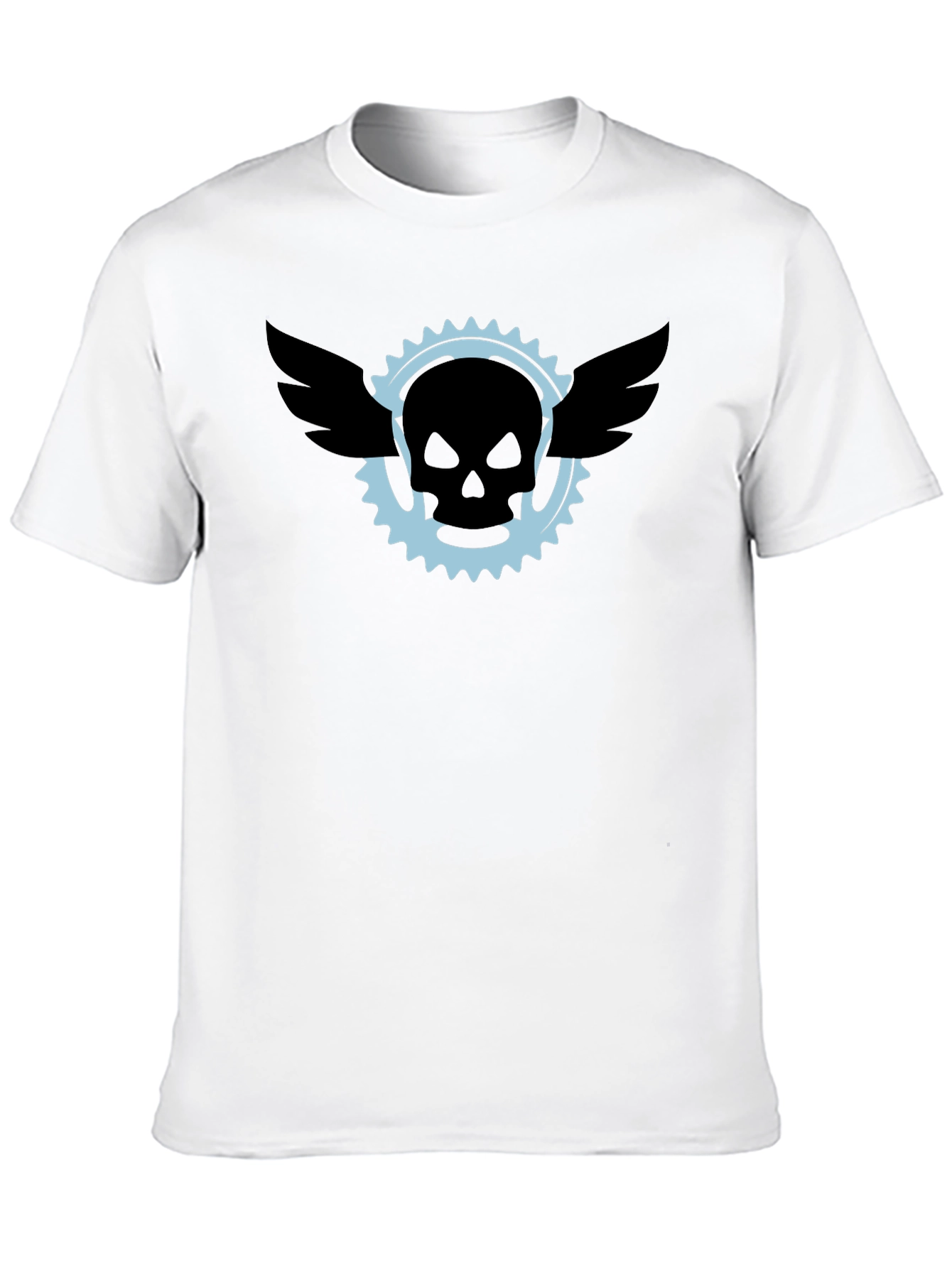 Black Skull & Wings Graphic Tee - Mens Black T-Shirt view 10