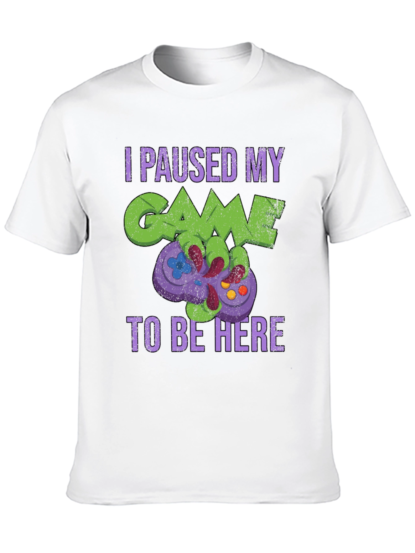 Black Gamer T-Shirt: Paused My Game to Be Here view 10