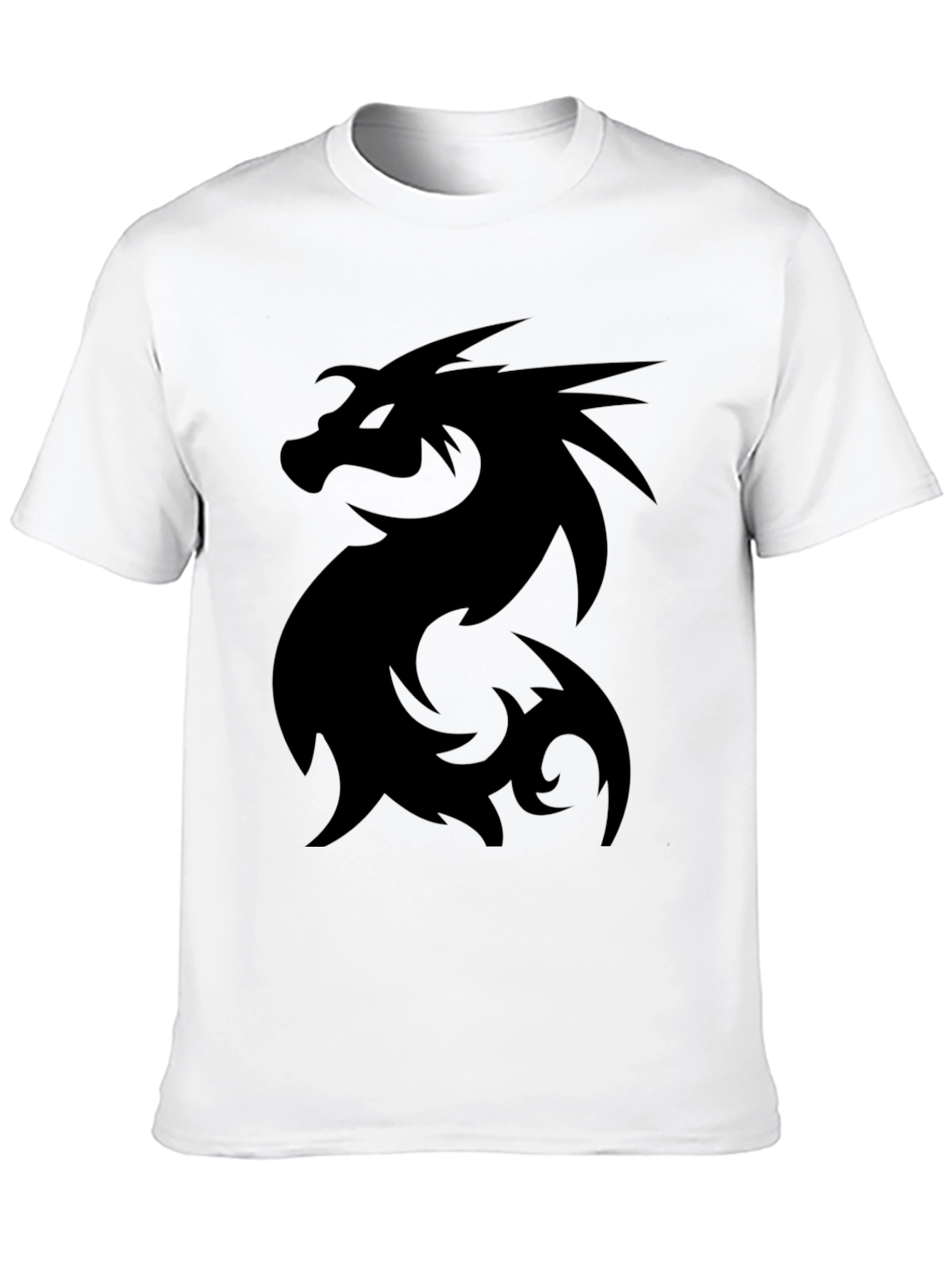 Black Black Dragon Graphic T-Shirt for Men view 10