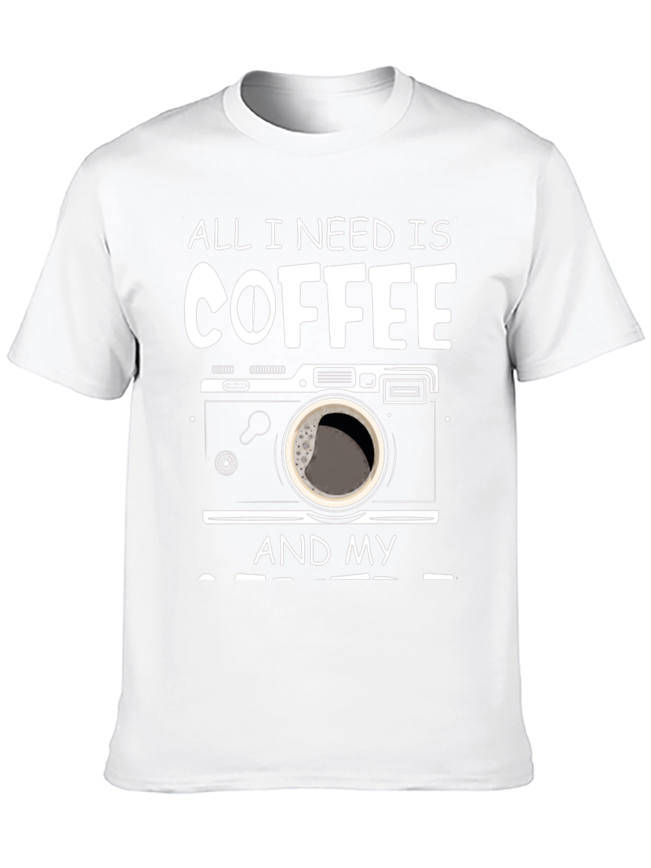 Black Coffee and Camera T-Shirt - Photographer's Essential view 10