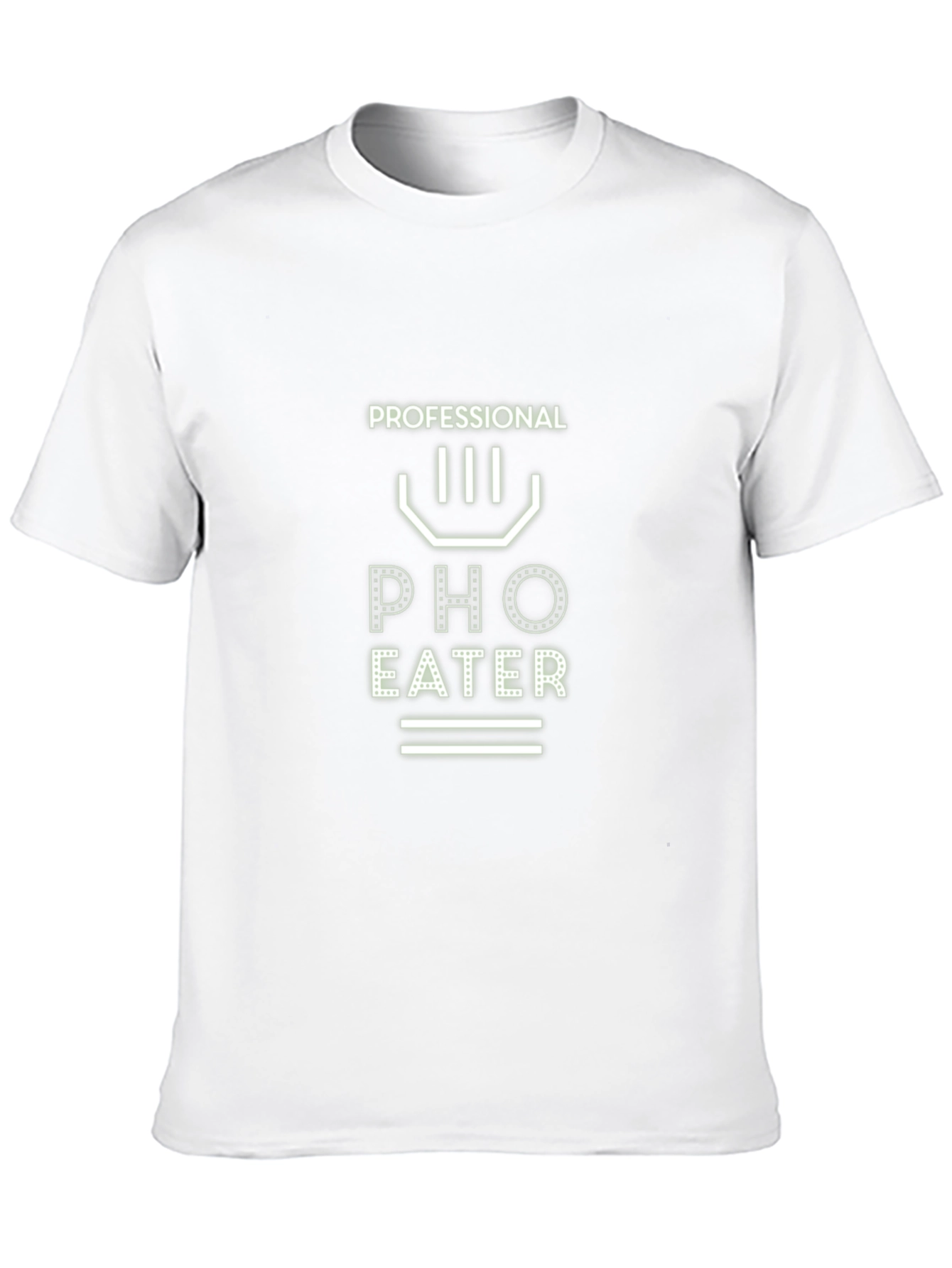 Black Professional Pho Eater Black Graphic T-Shirt view 10