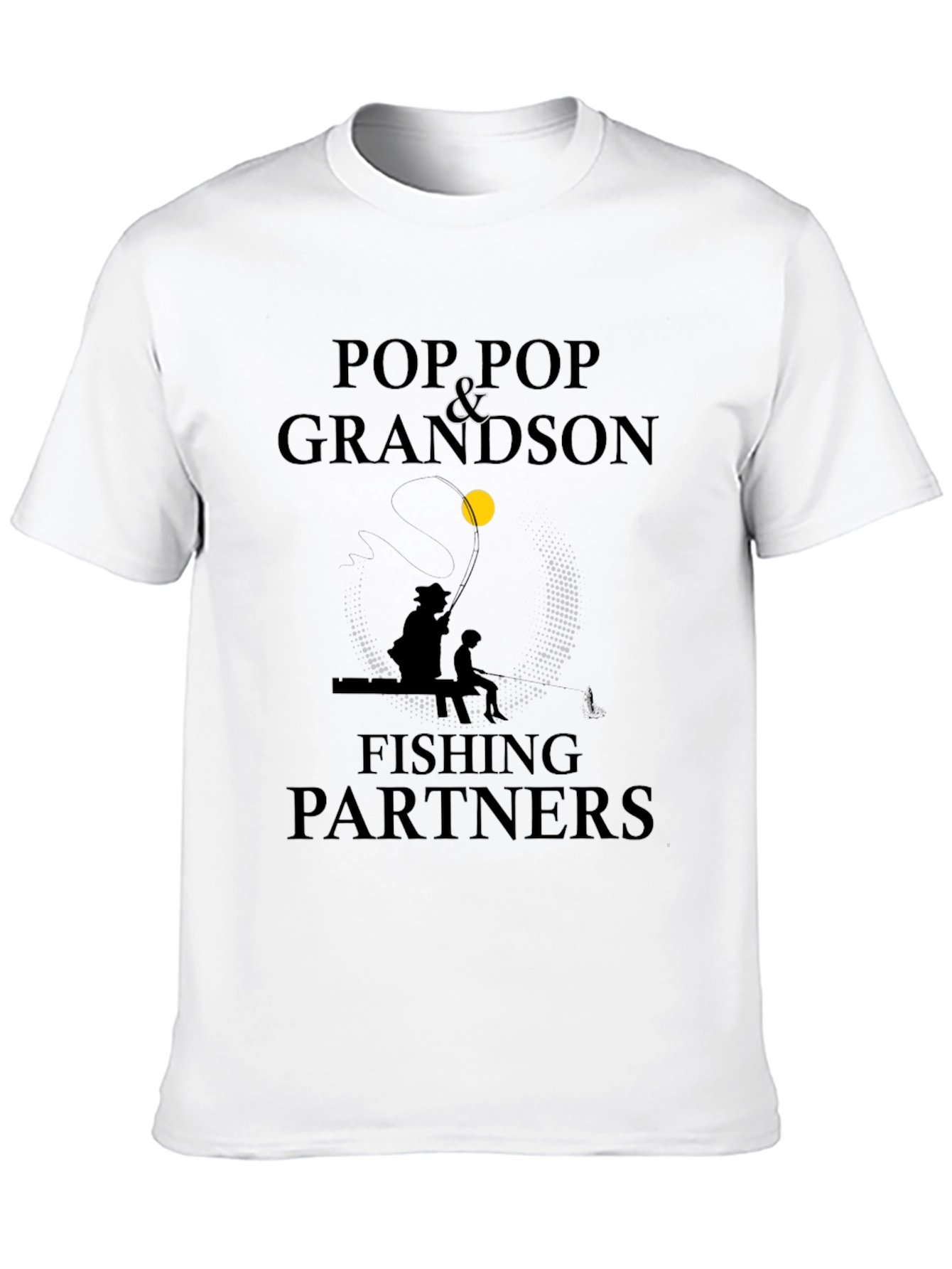 Black Pop Pop & Grandson Fishing Partners Black T-Shirt view 10