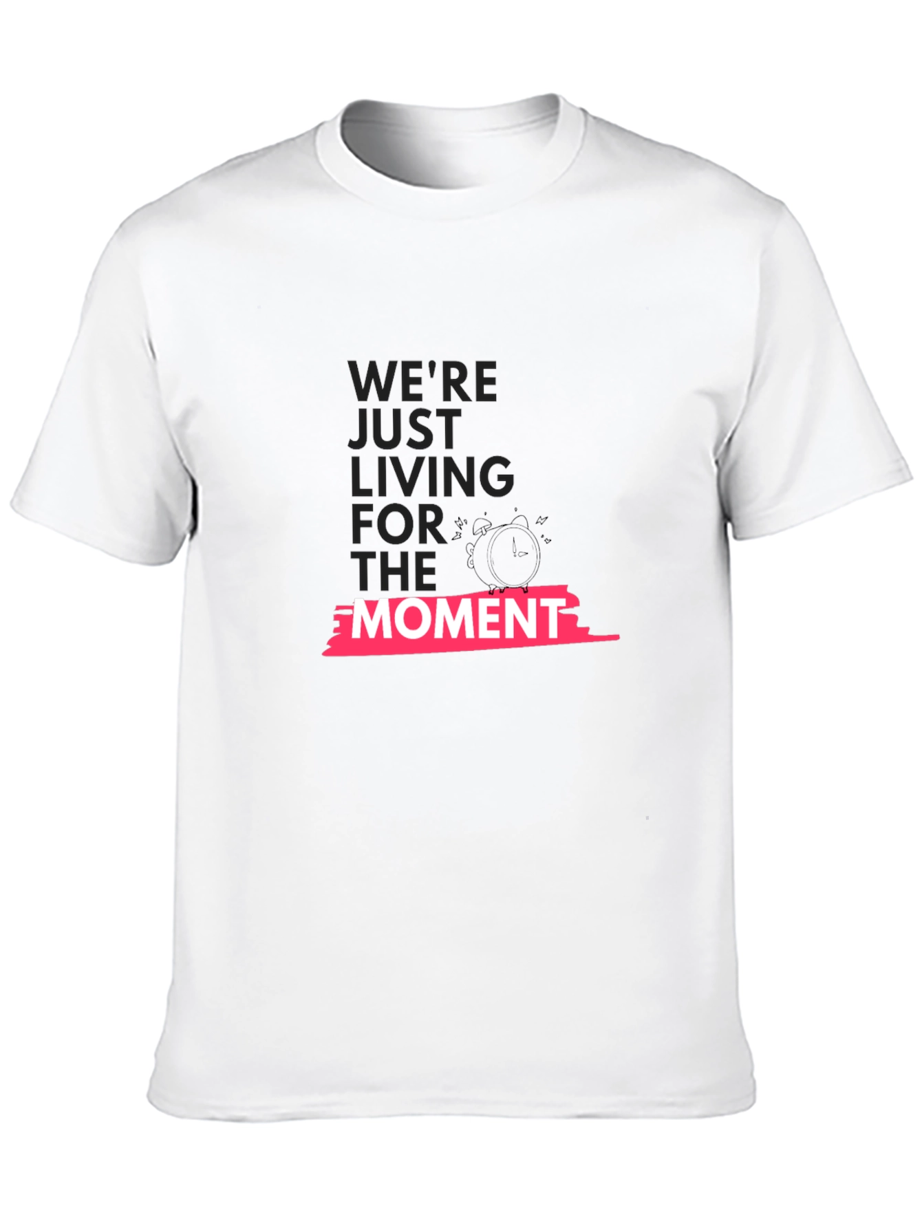 Black Live in the Moment Graphic Tee - Black Cotton Blend view 10