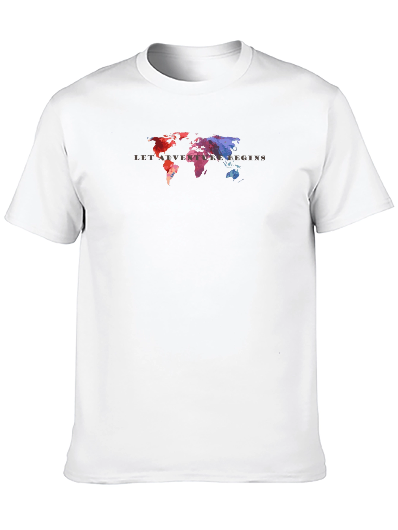 Black Colorful World Map Adventure T-Shirt view 10