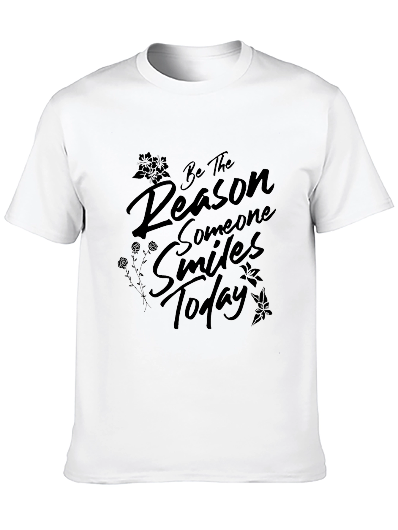 Black Inspiring Graphic Tee - Be the Reason Someone Smiles Today view 10