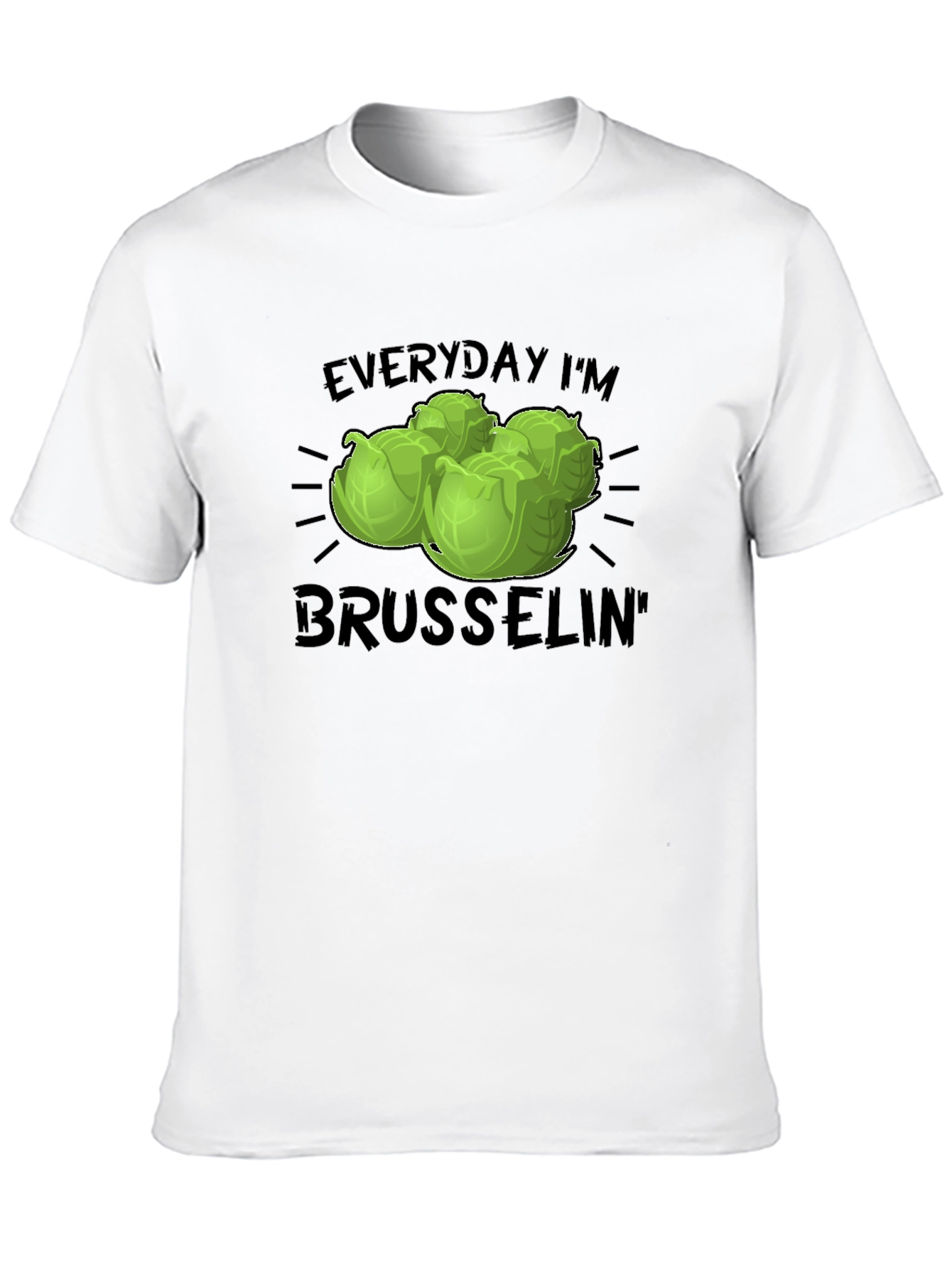 Black Everyday I'm Brussels Sprouts T-Shirt view 10