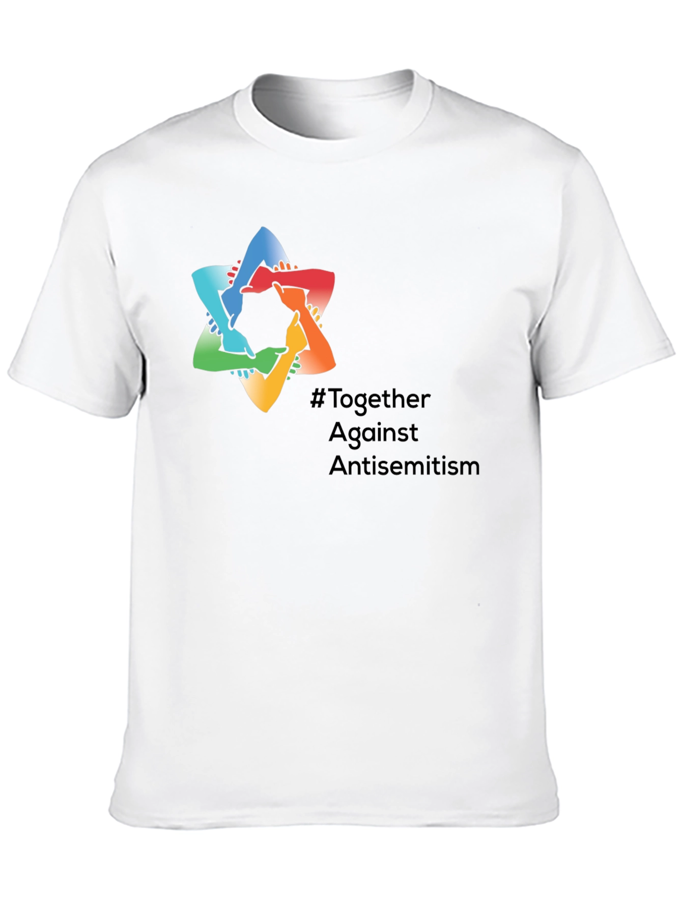 Black Together Against Antisemitism Graphic Tee view 10