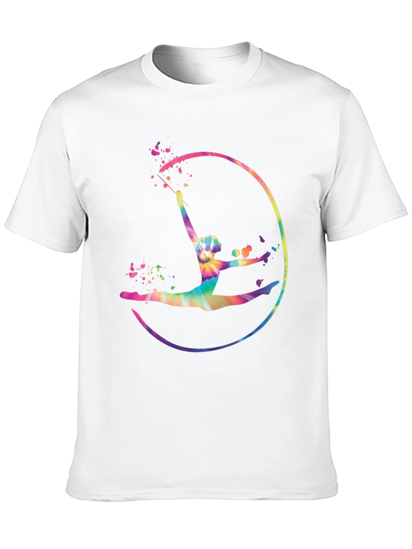 Black Gymnast Tie-Dye Graphic Tee - Black Cotton Blend view 10