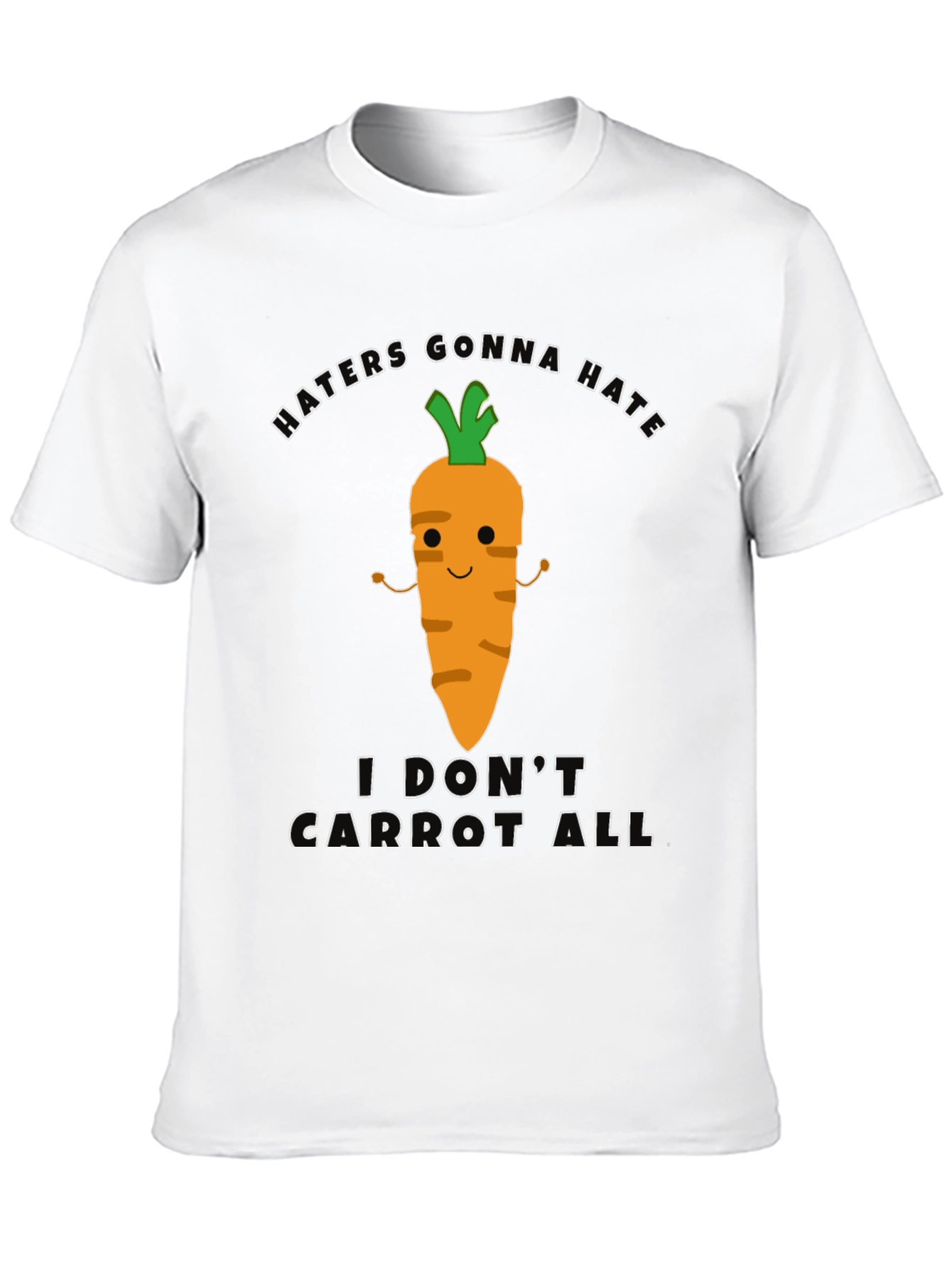 Black Funny Carrot Pun T-Shirt - Haters Gonna Hate view 10