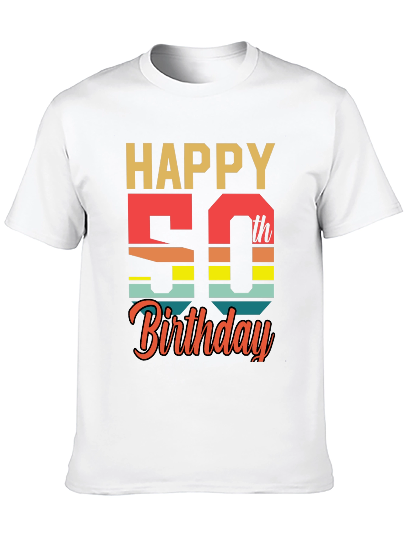 Black Happy 50th Birthday Graphic T-Shirt view 10