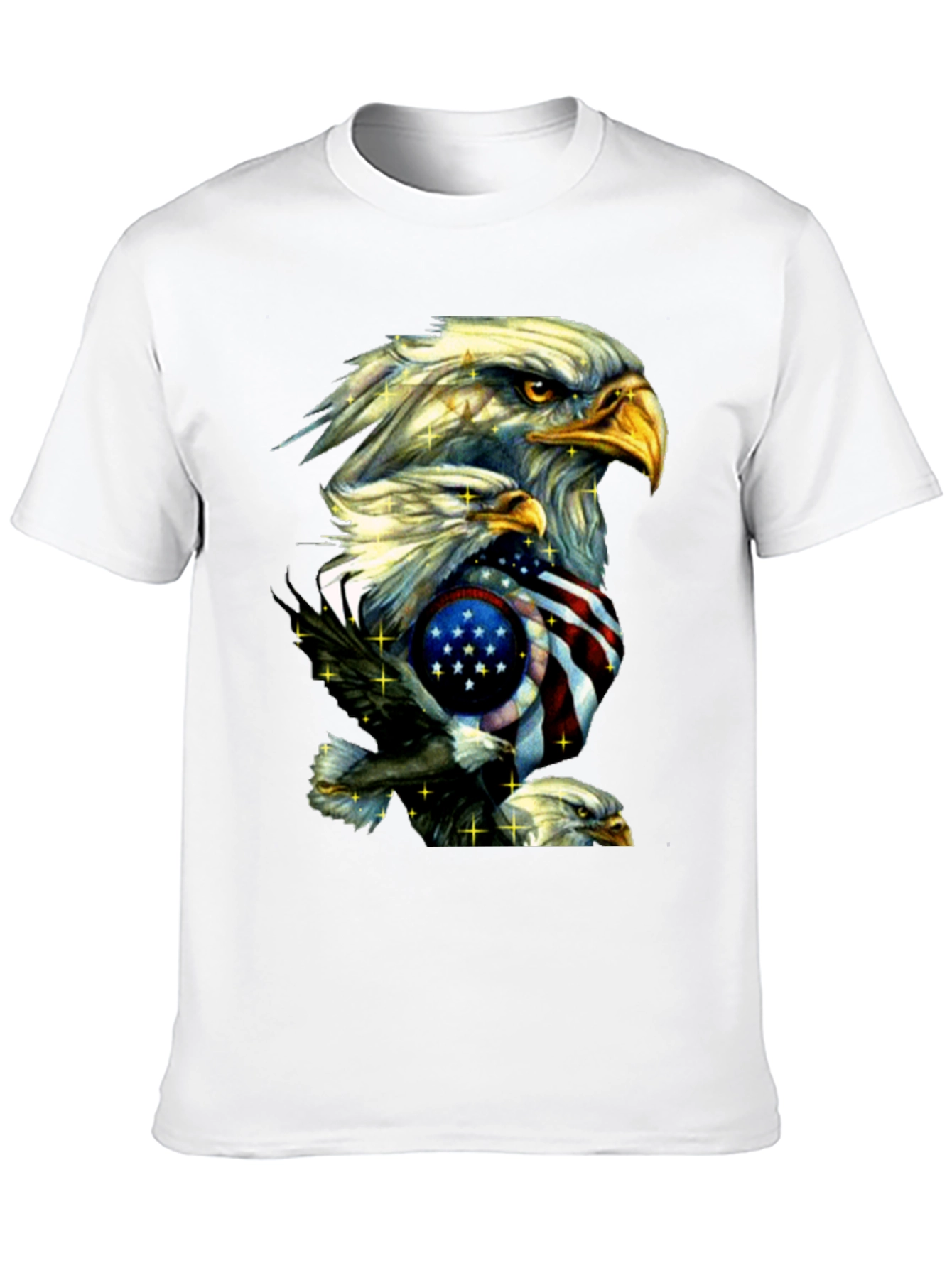 Black American Eagle Graphic Print T-Shirt view 10